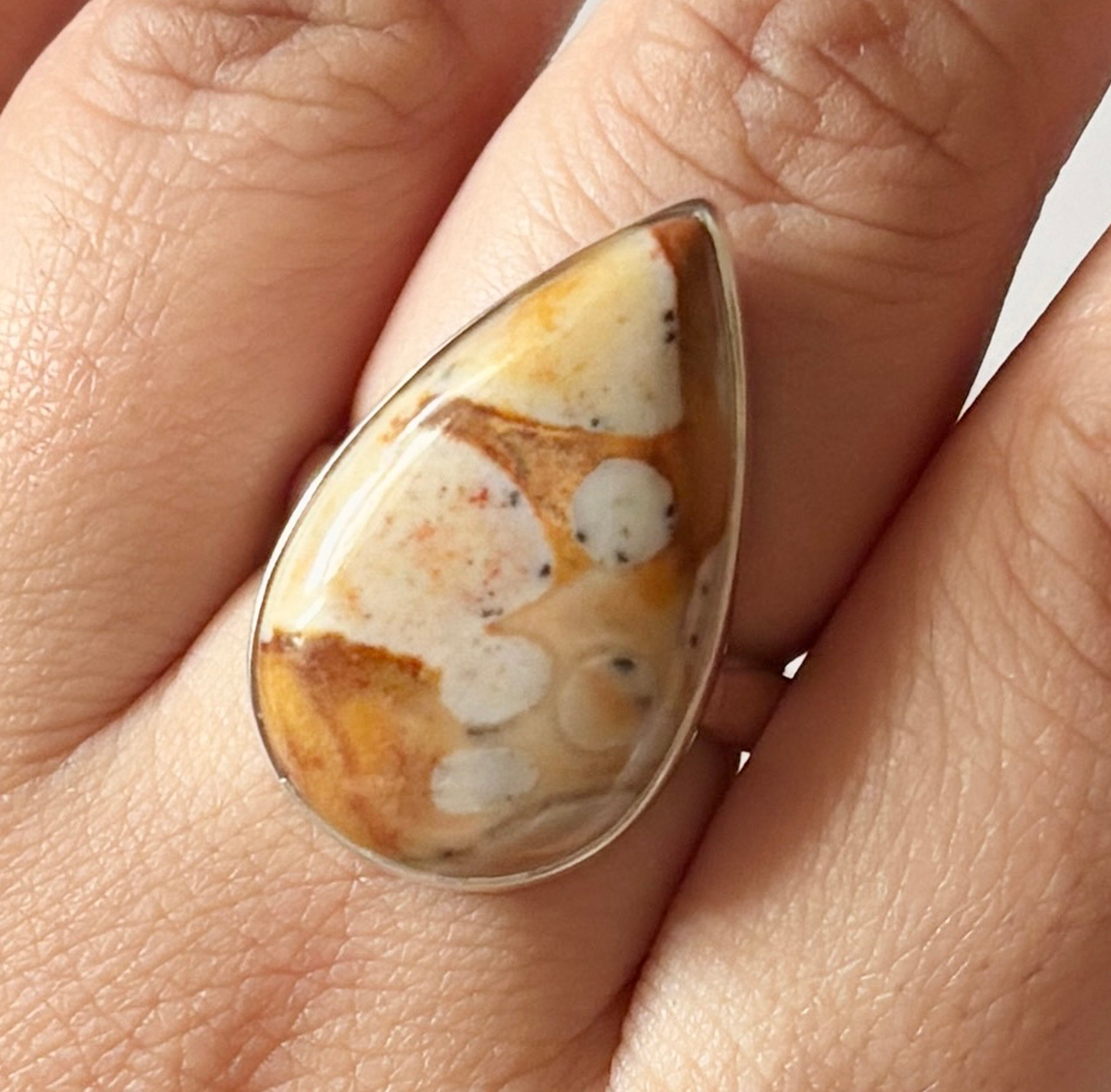 Deerfawn Jasper Ring-(DFJ-2-7)