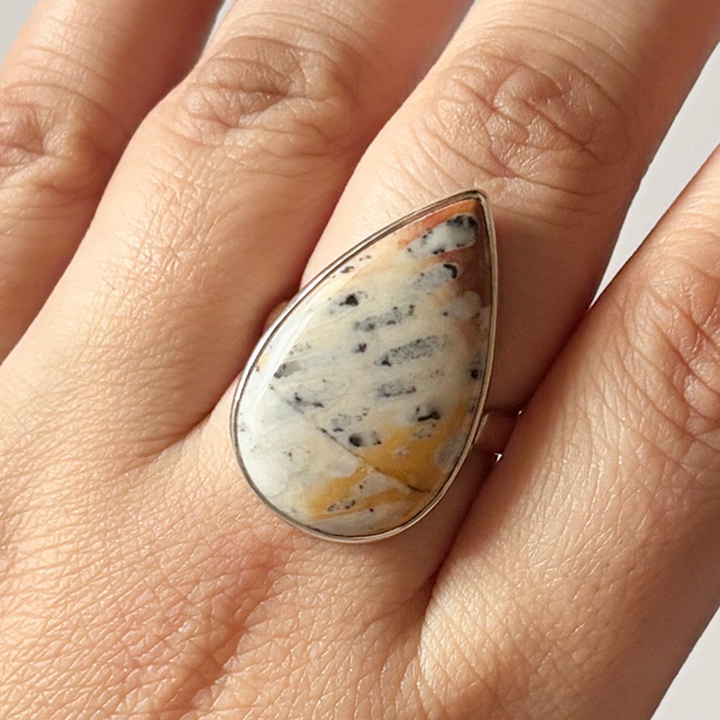 Deerfawn Jasper Ring-(DFJ-2-8)