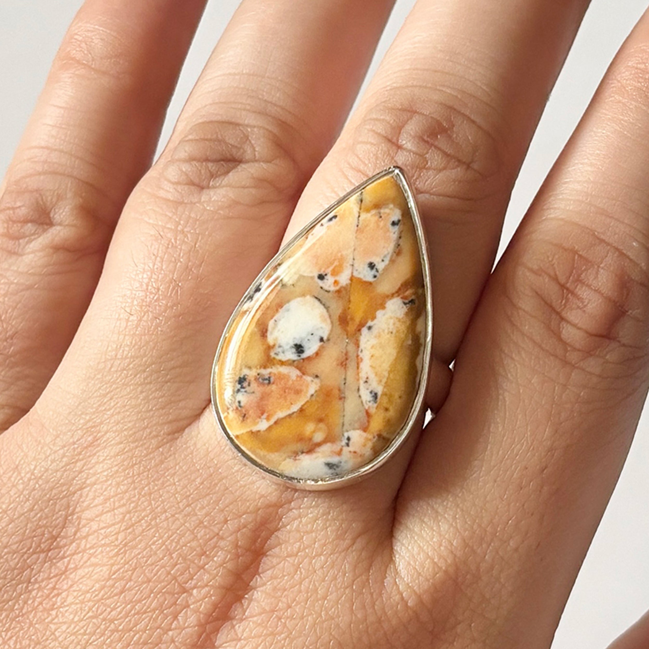 Deerfawn Jasper Ring-(DFJ-2-9)