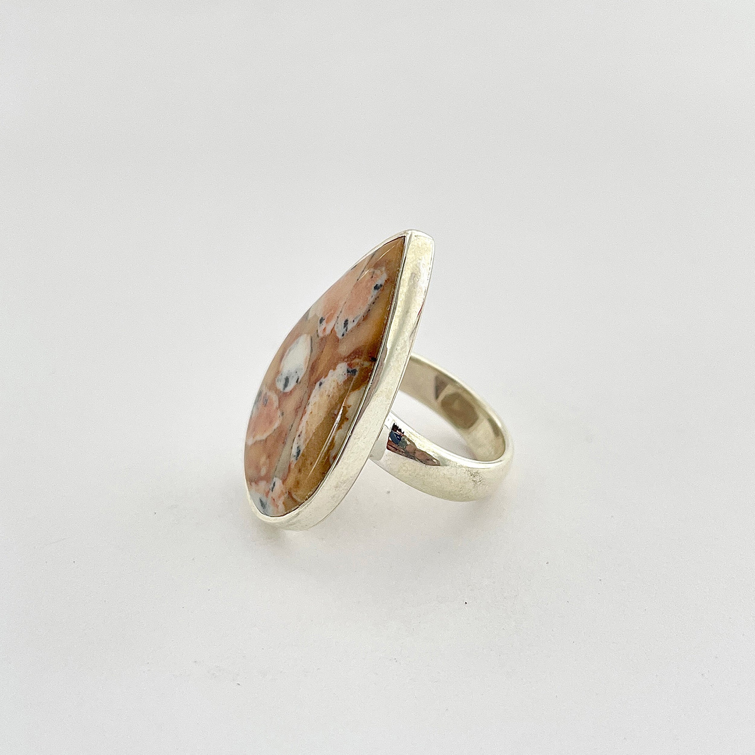 Deerfawn Jasper Ring-(DFJ-2-9)