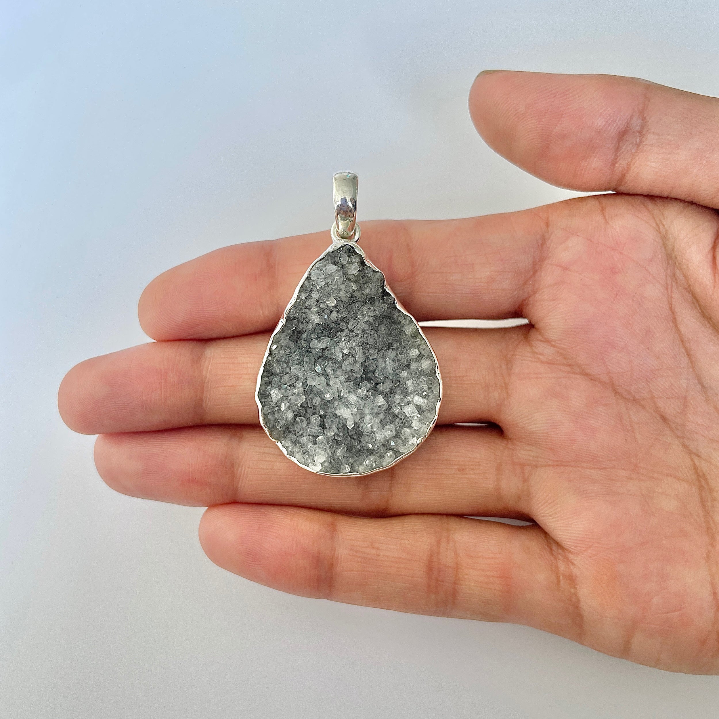 Natural Druzy Pendant-(DRZ-1-10)