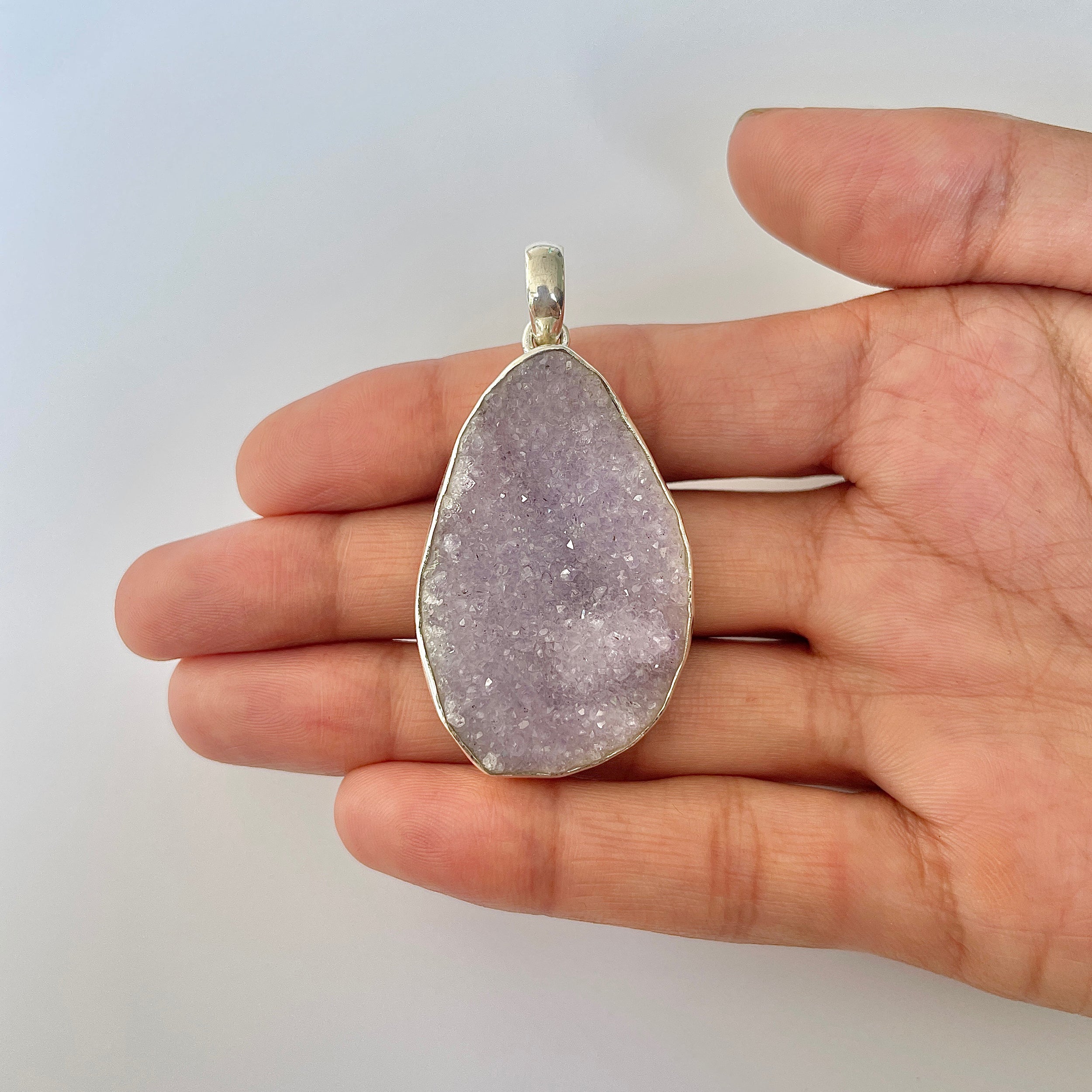 Natural Druzy Pendant-(DRZ-1-11)