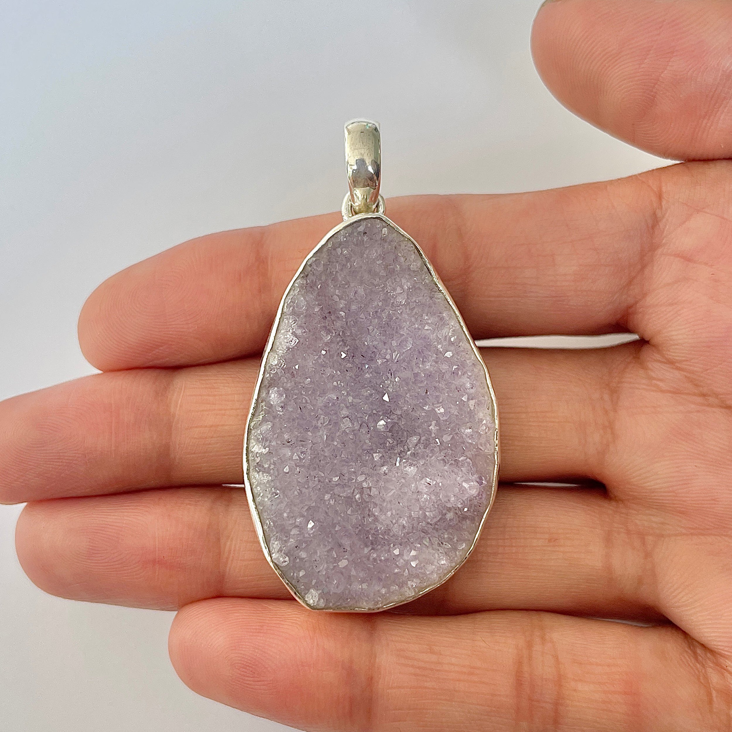 Natural Druzy Pendant-(DRZ-1-11)