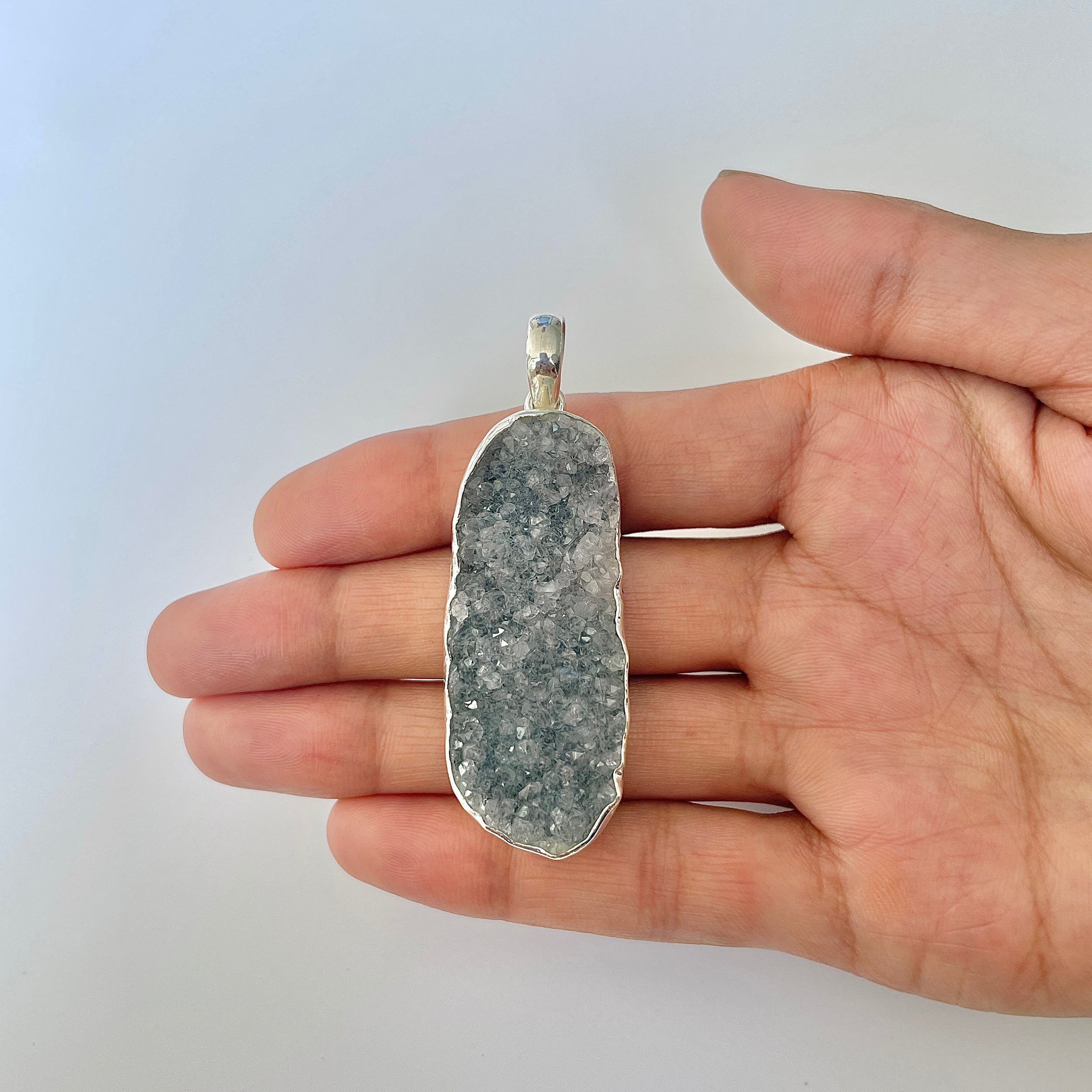 Natural Druzy Pendant-(DRZ-1-14)