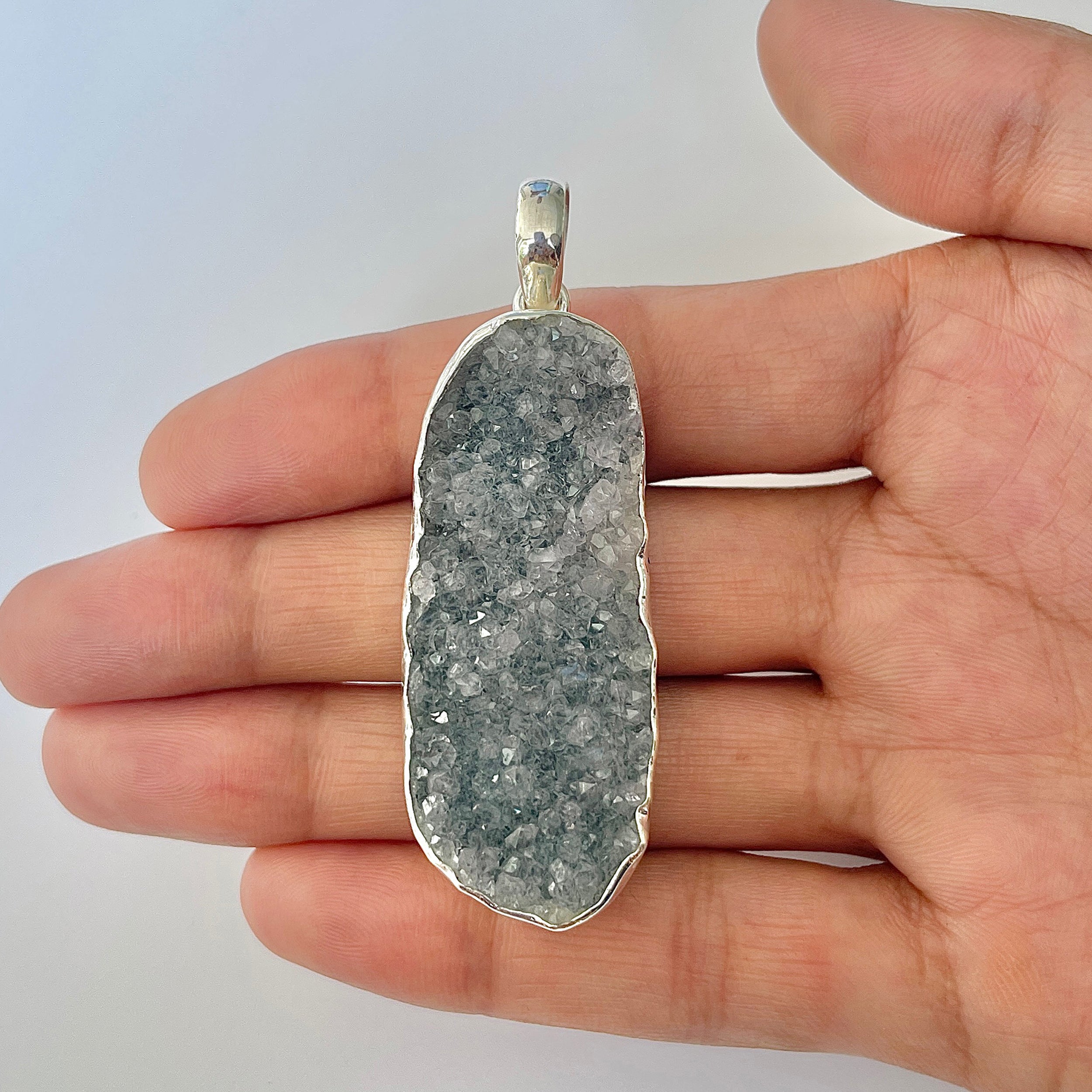 Natural Druzy Pendant-(DRZ-1-14)