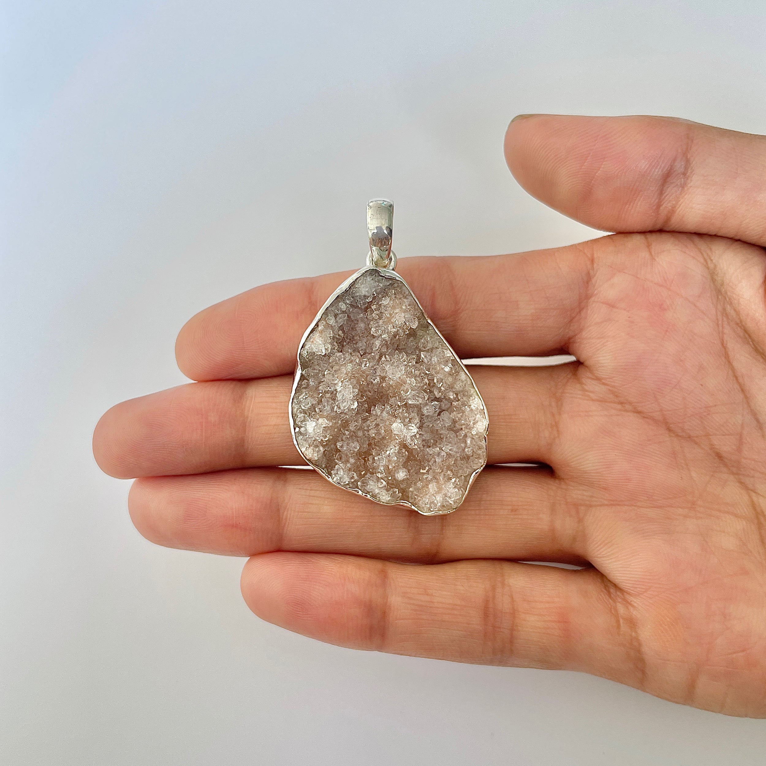Natural Druzy Pendant-(DRZ-1-17)