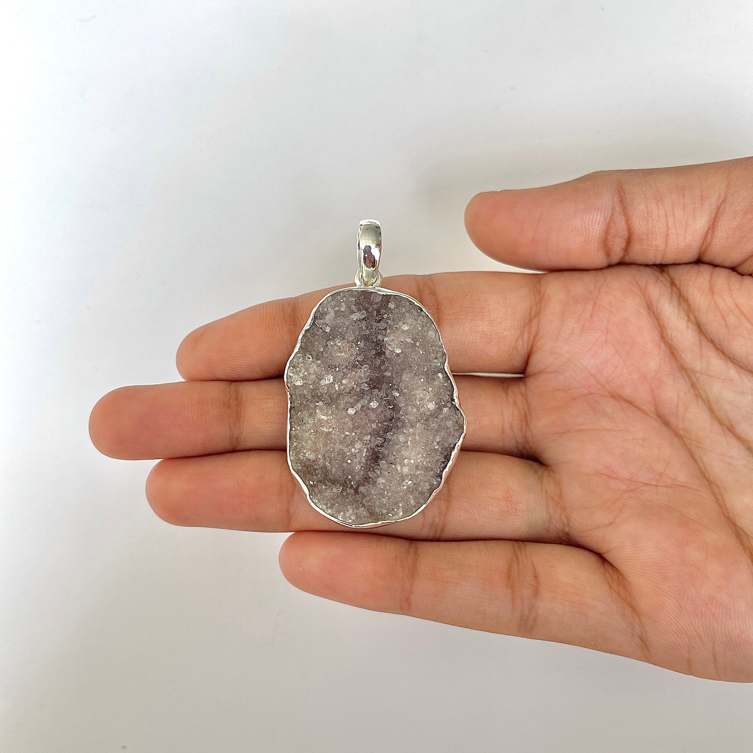 Natural Druzy Pendant-(DRZ-1-19)