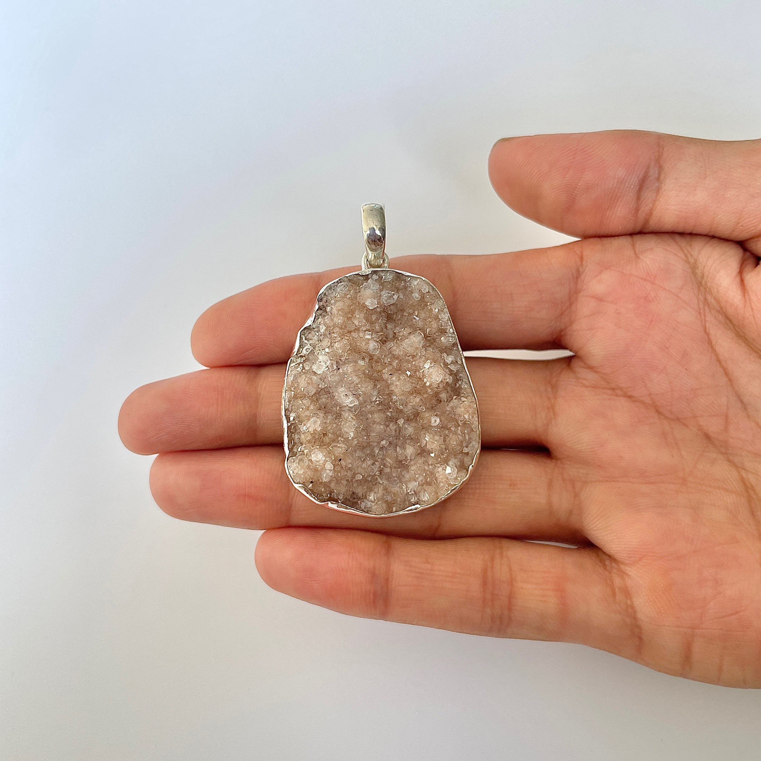 Natural Druzy Pendant-(DRZ-1-21)
