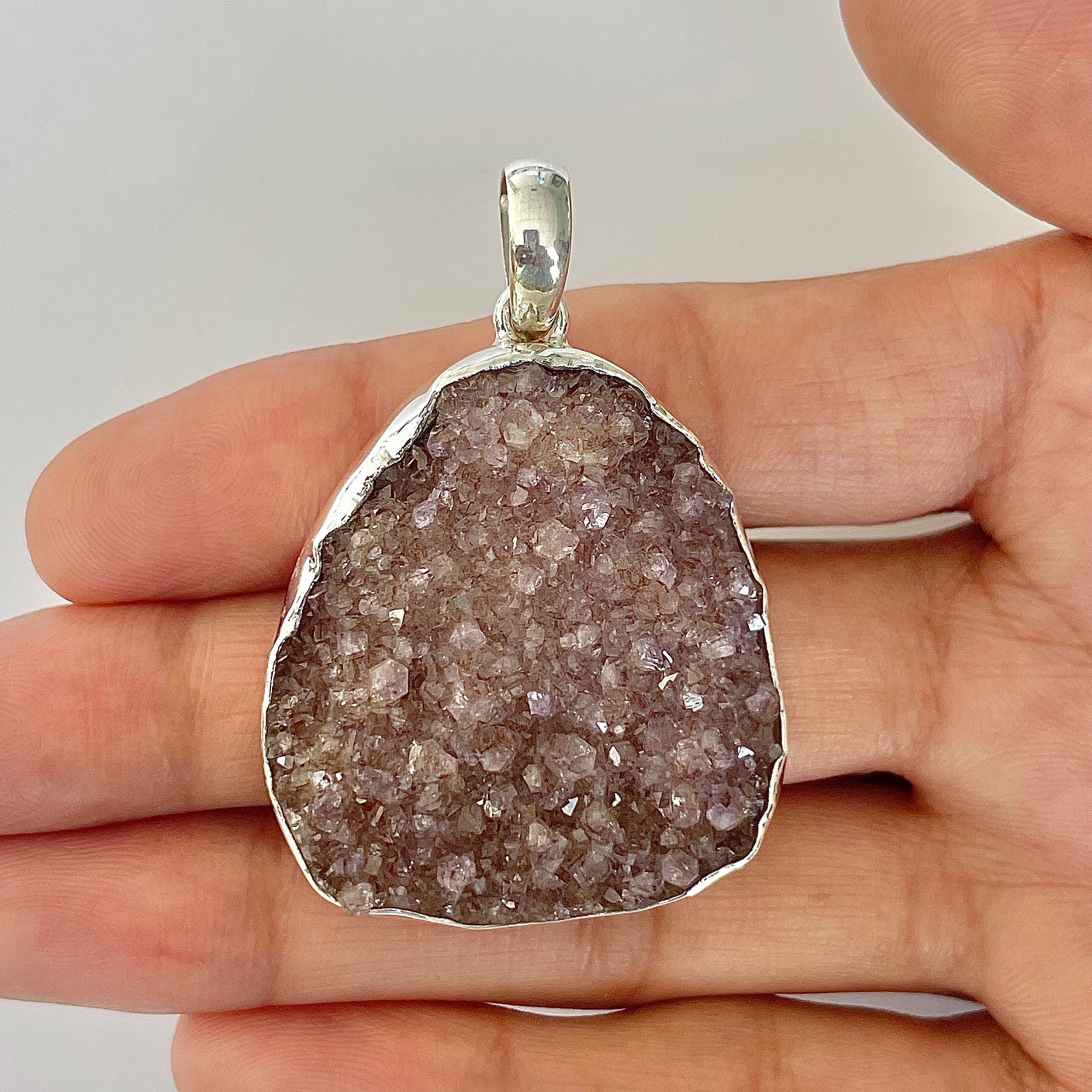 Natural Druzy Pendant-(DRZ-1-25)
