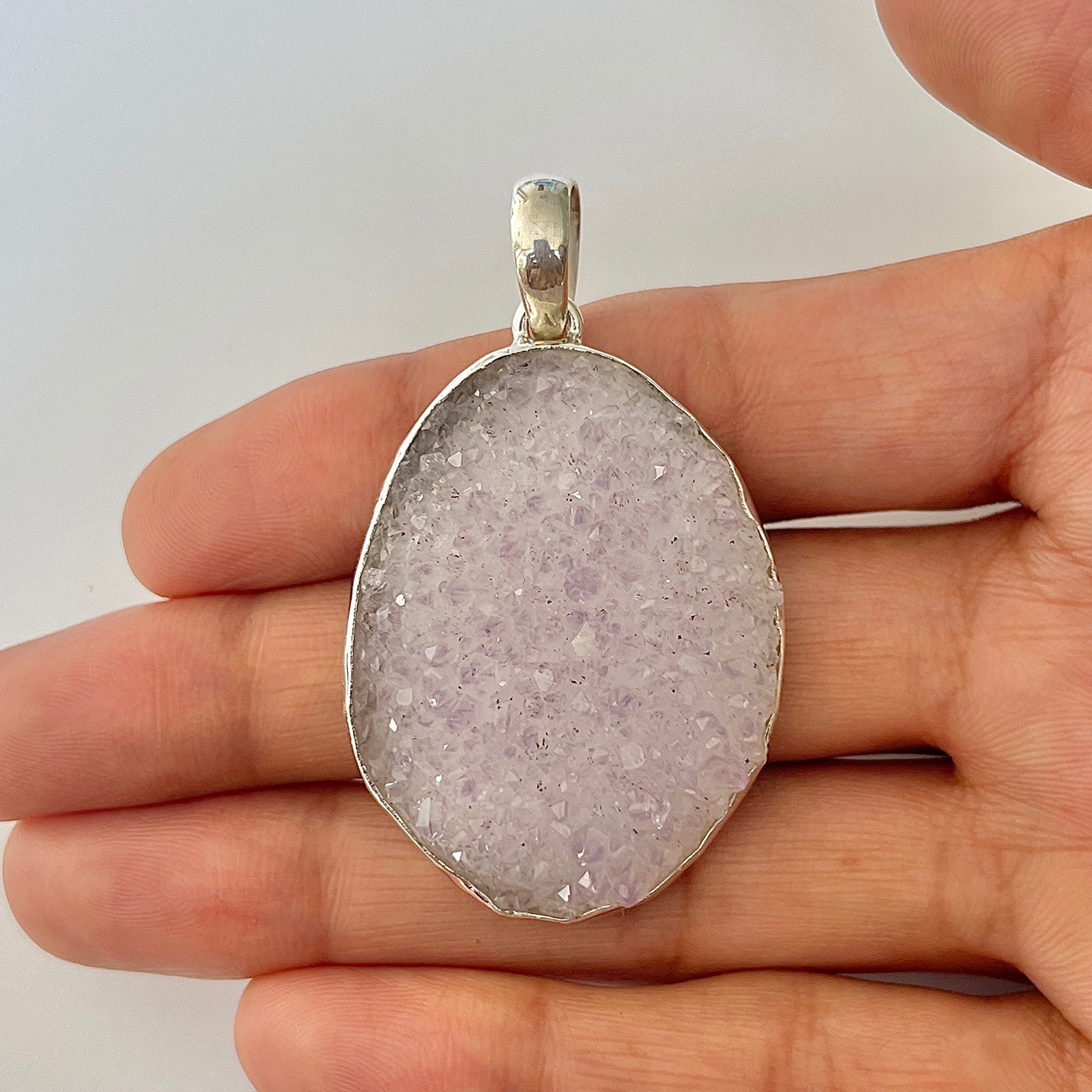 Natural Druzy Pendant-(DRZ-1-3)