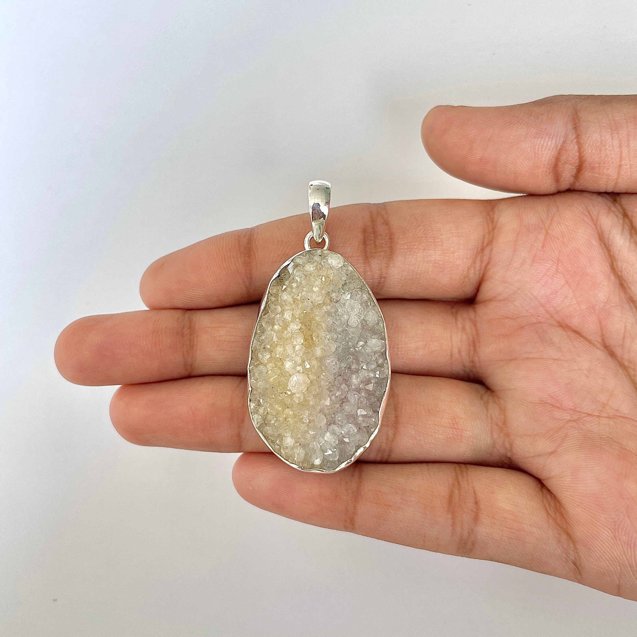 Natural Druzy Pendant-(DRZ-1-30)