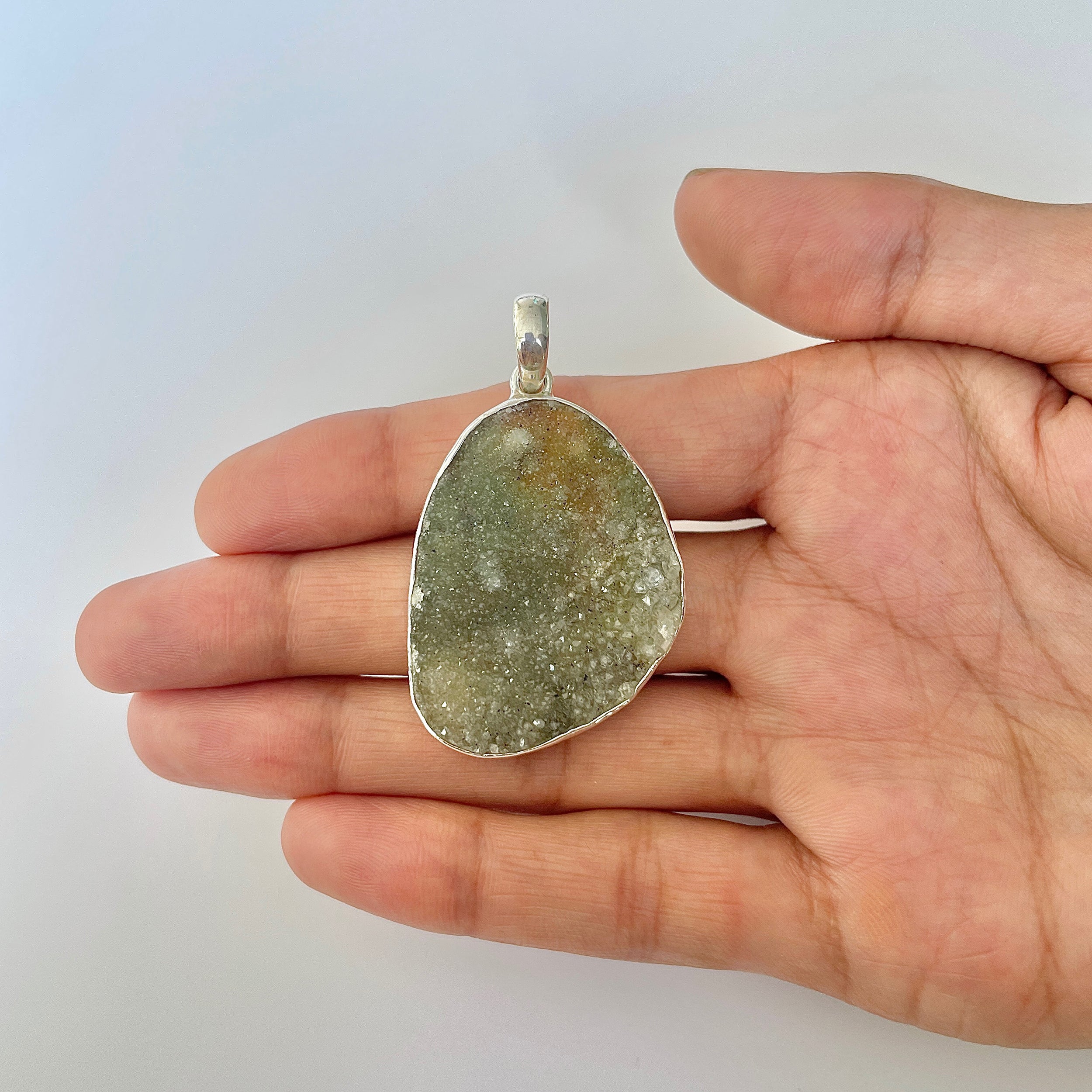 Natural Druzy Pendant-(DRZ-1-32)