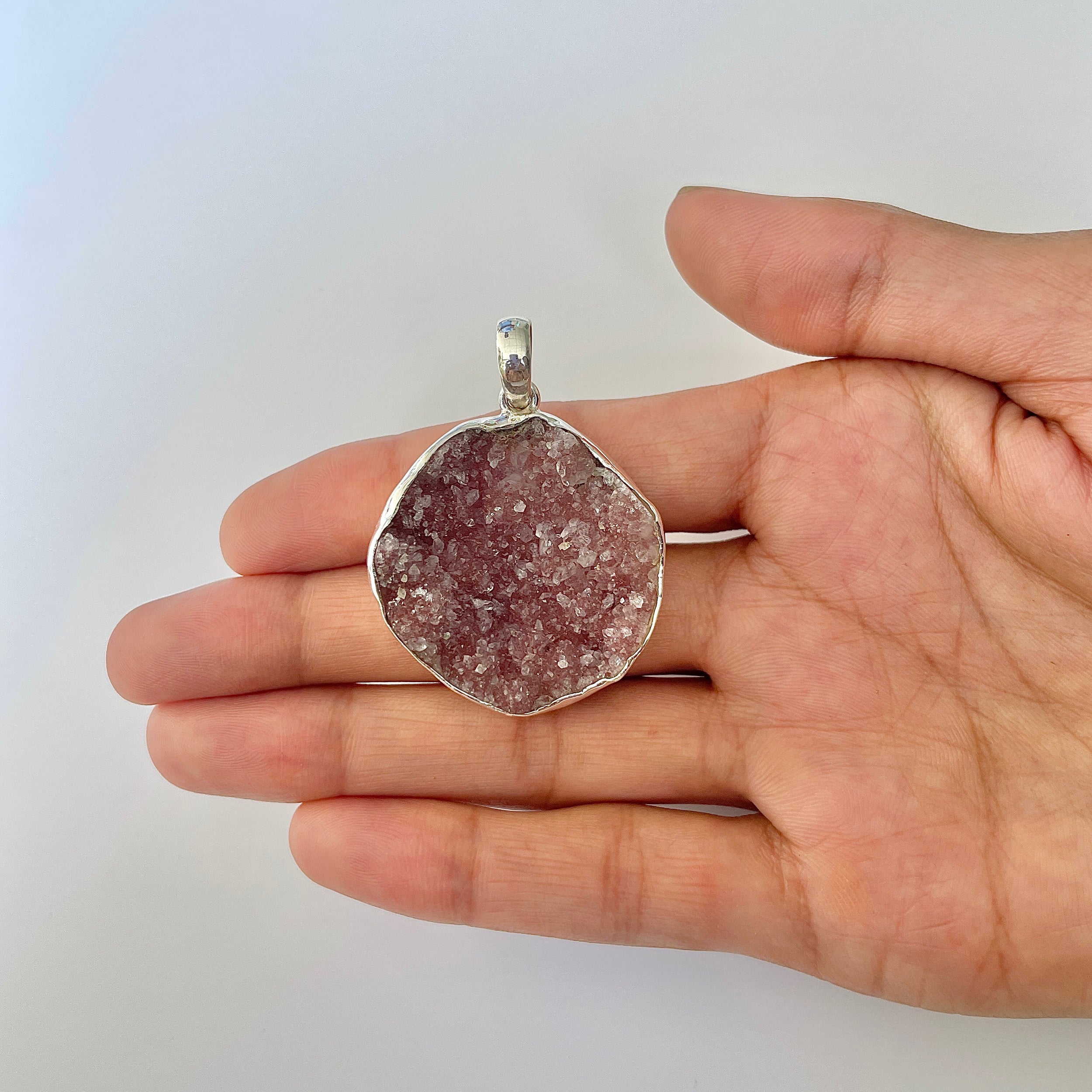 Natural Druzy Pendant-(DRZ-1-33)