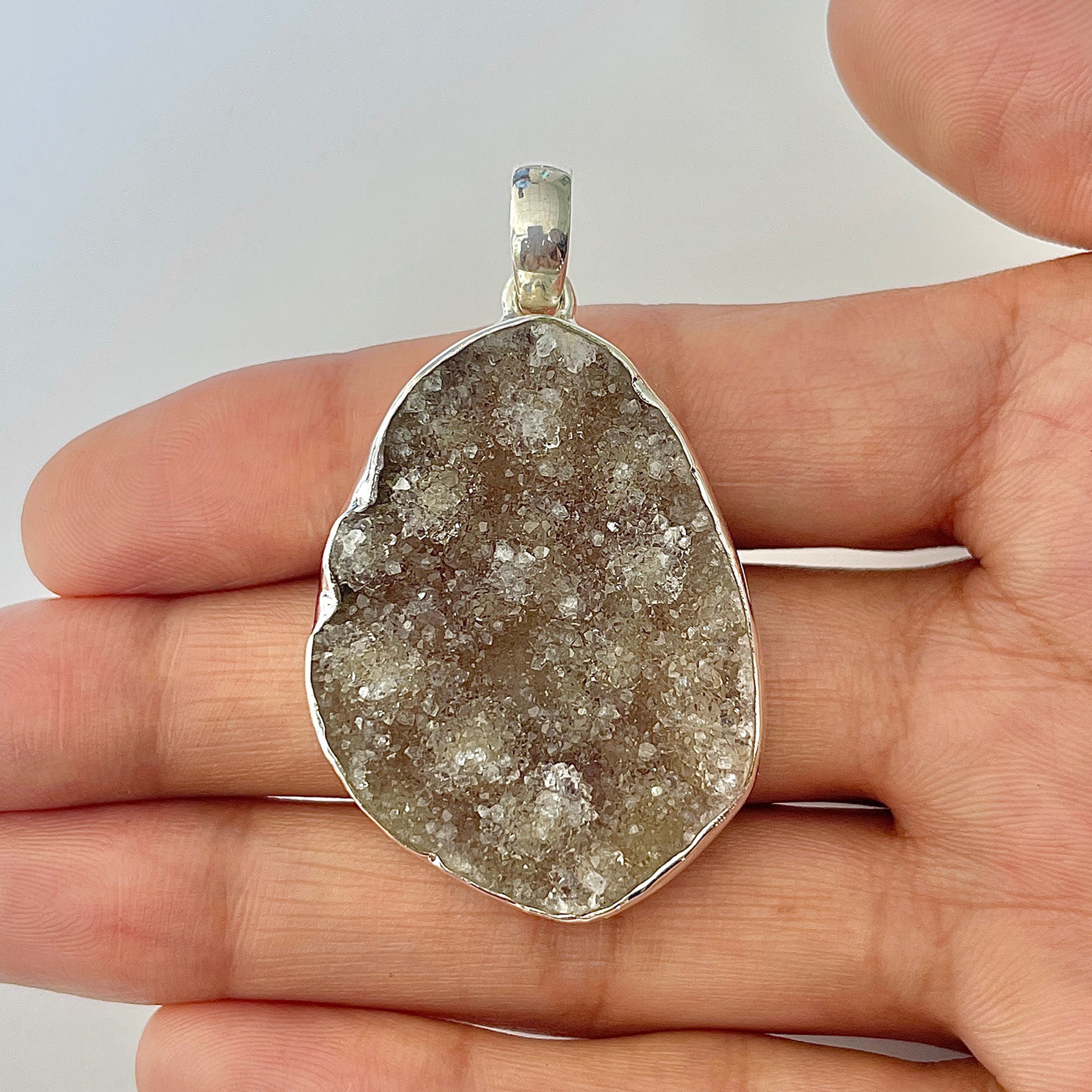 Natural Druzy Pendant-(DRZ-1-36)