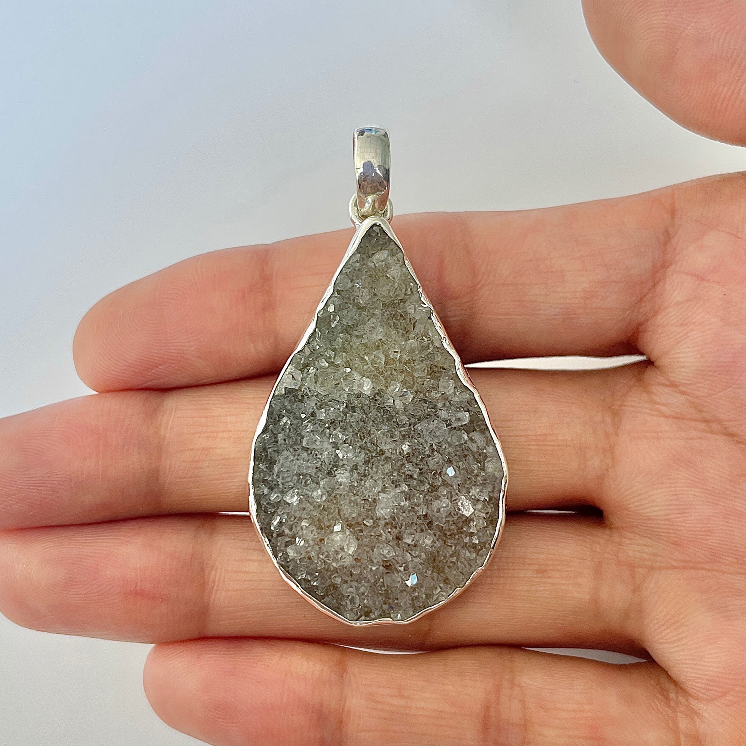 Natural Druzy Pendant-(DRZ-1-4)