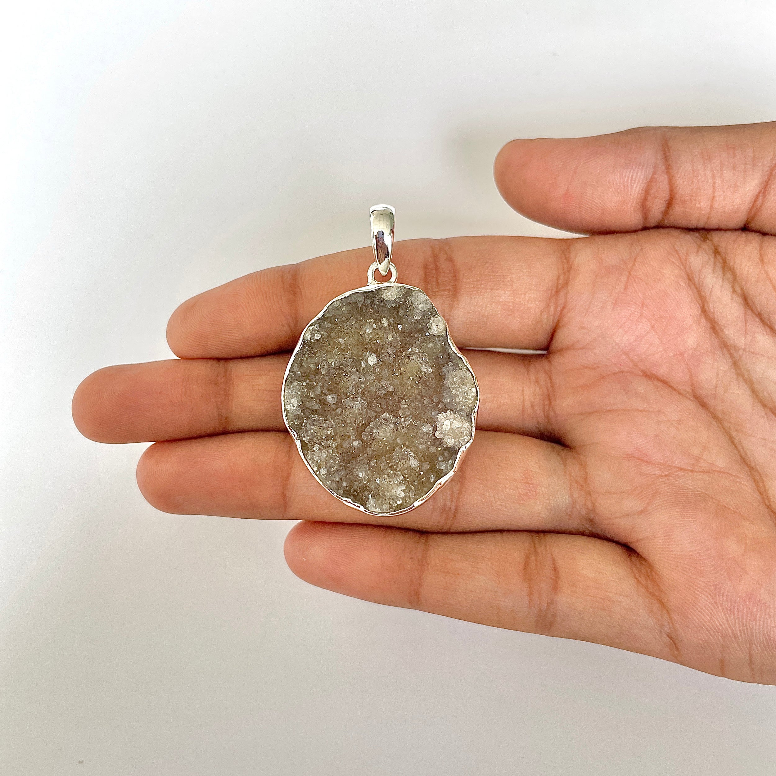 Natural Druzy Pendant-(DRZ-1-5)