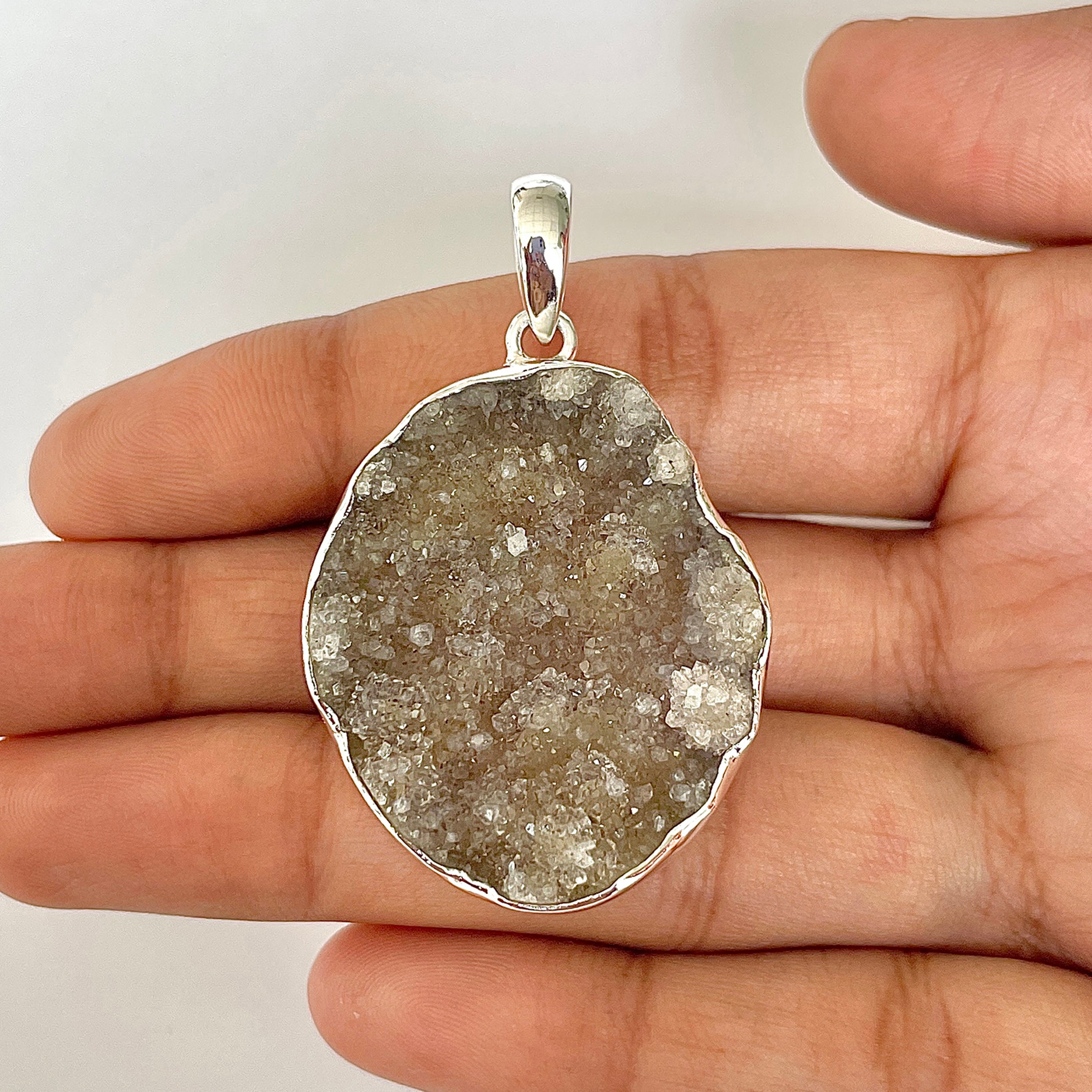 Natural Druzy Pendant-(DRZ-1-5)