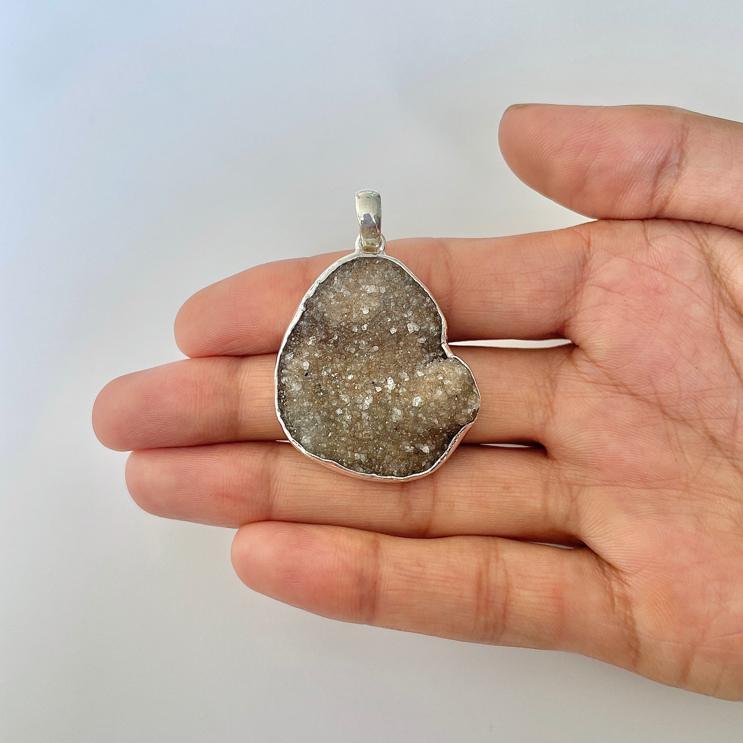 Natural Druzy Pendant-(DRZ-1-8)