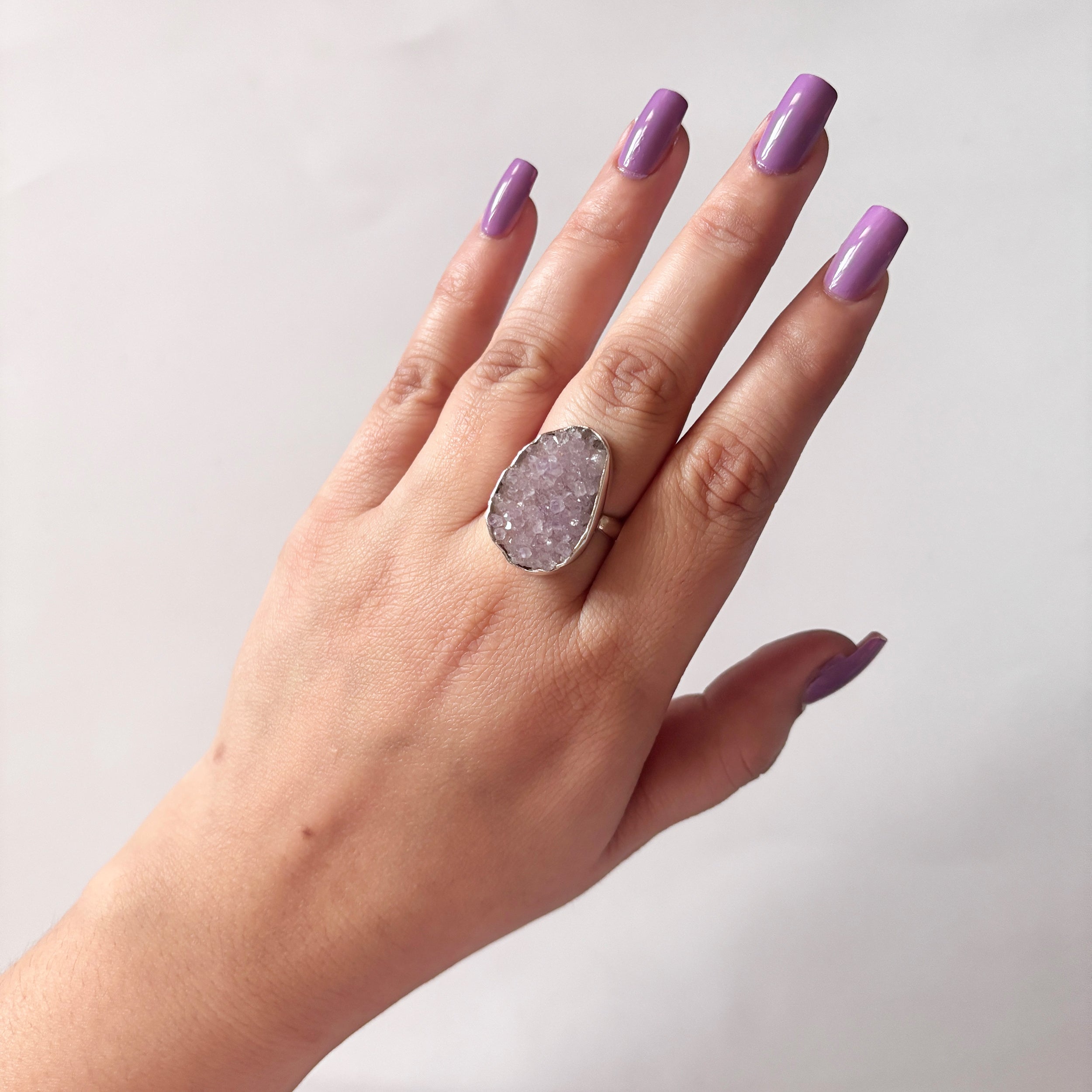 Natural Druzy Ring-(DRZ-2-1)