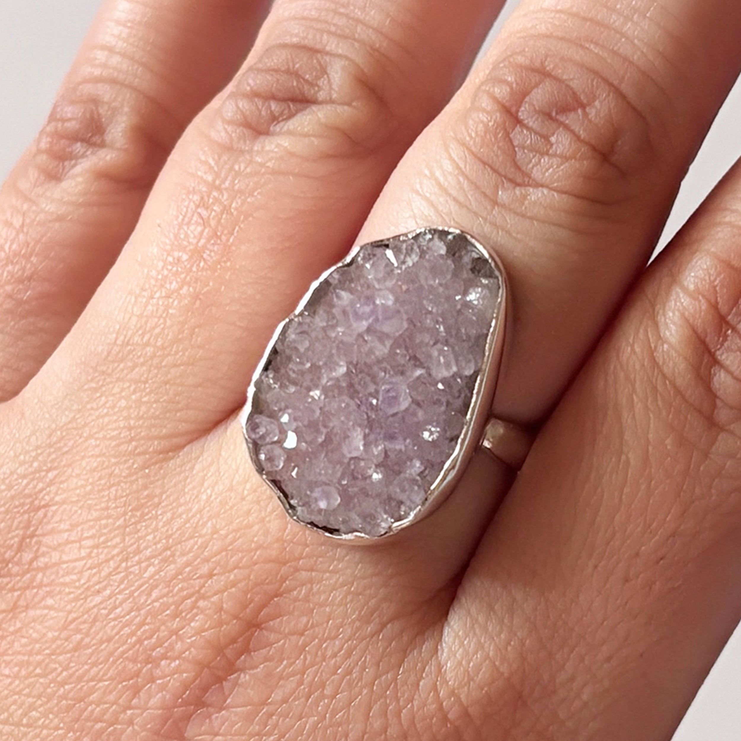 Natural Druzy Ring-(DRZ-2-1)