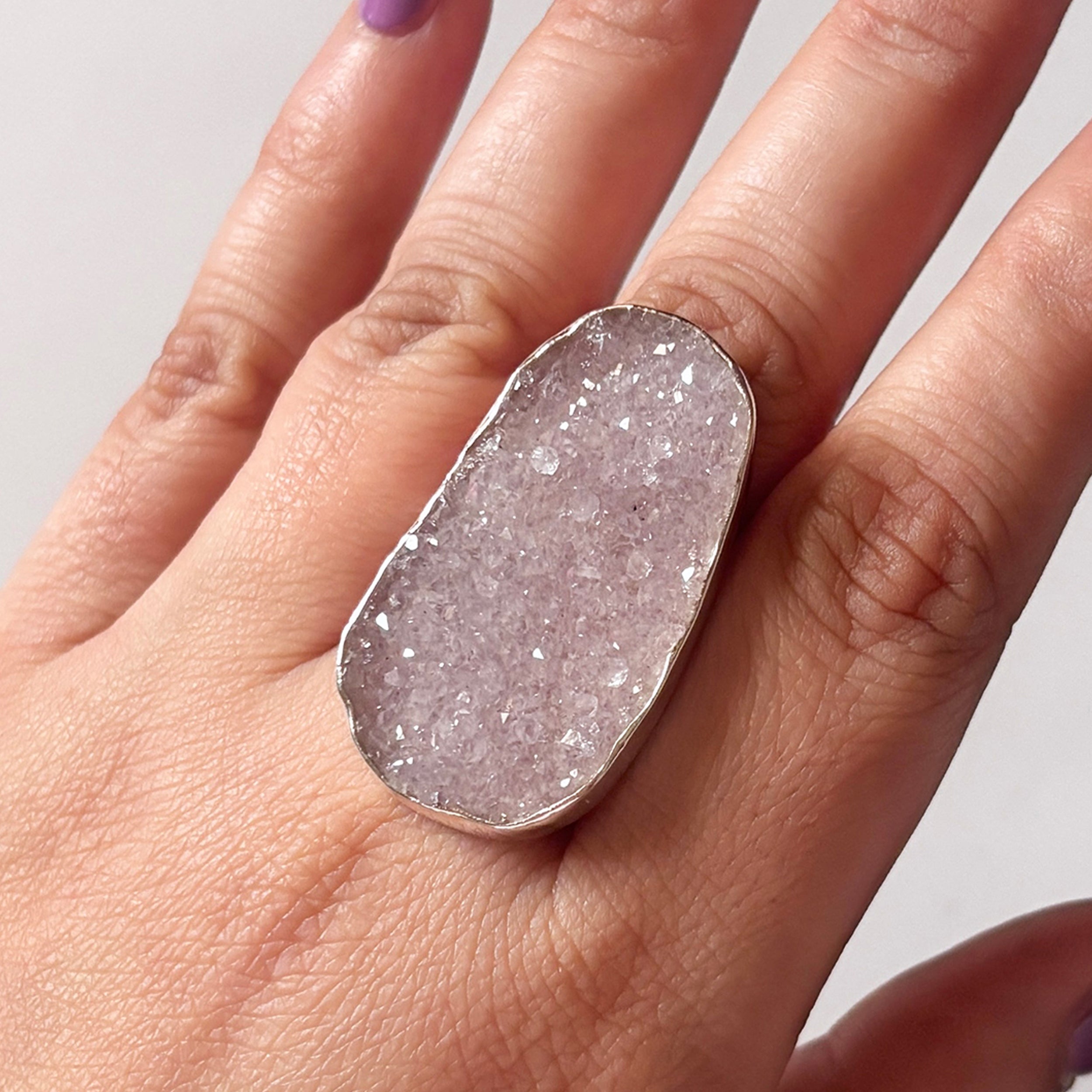 Natural Druzy Ring-(DRZ-2-19)