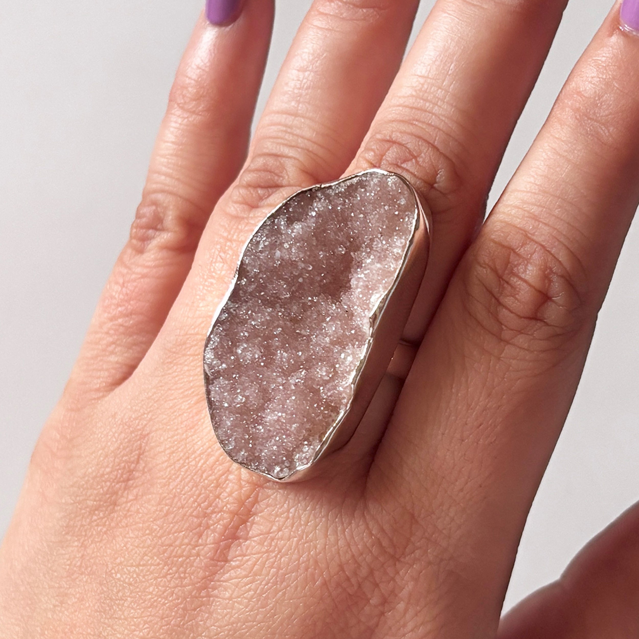Natural Druzy Ring-(DRZ-2-20)