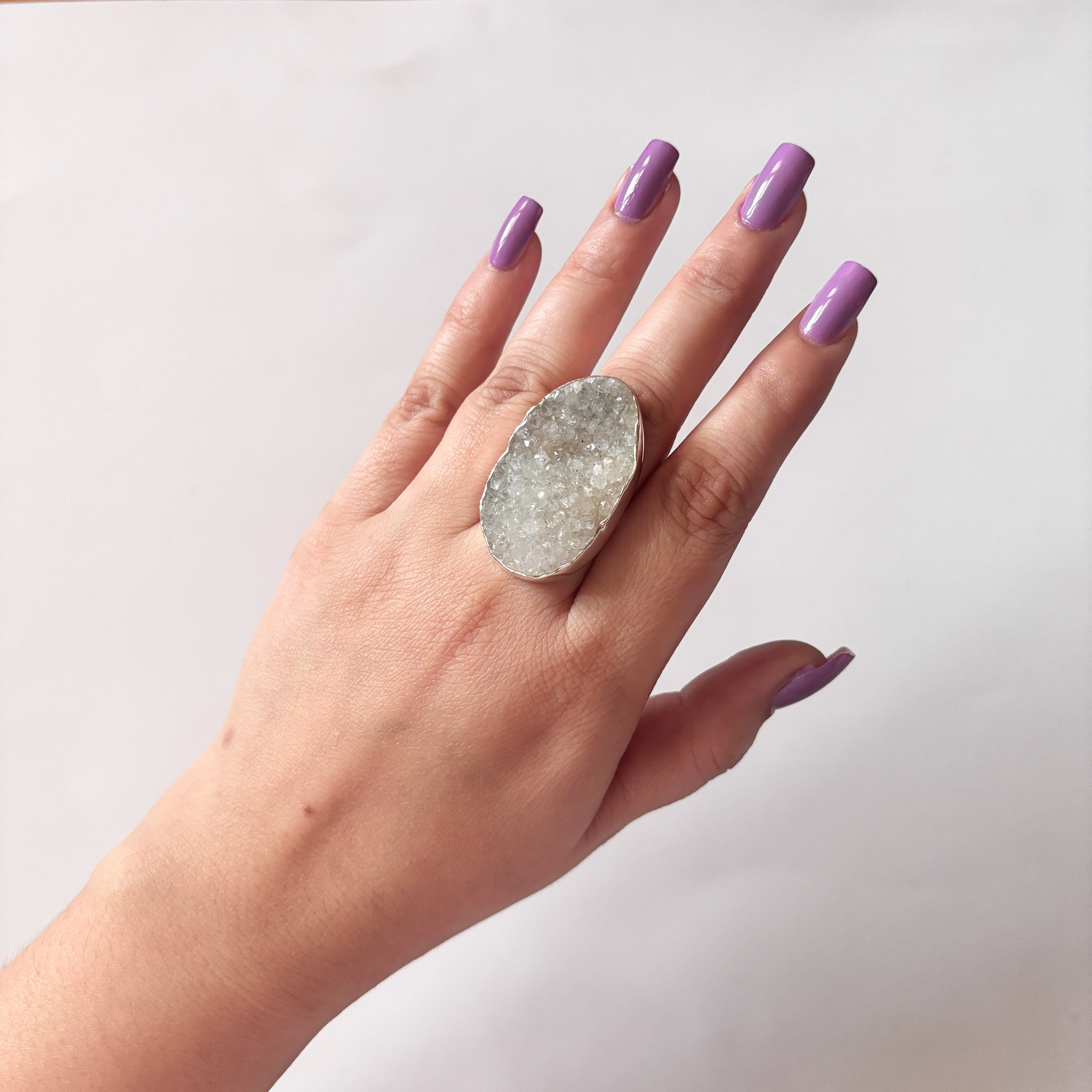 Natural Druzy Ring-(DRZ-2-22)
