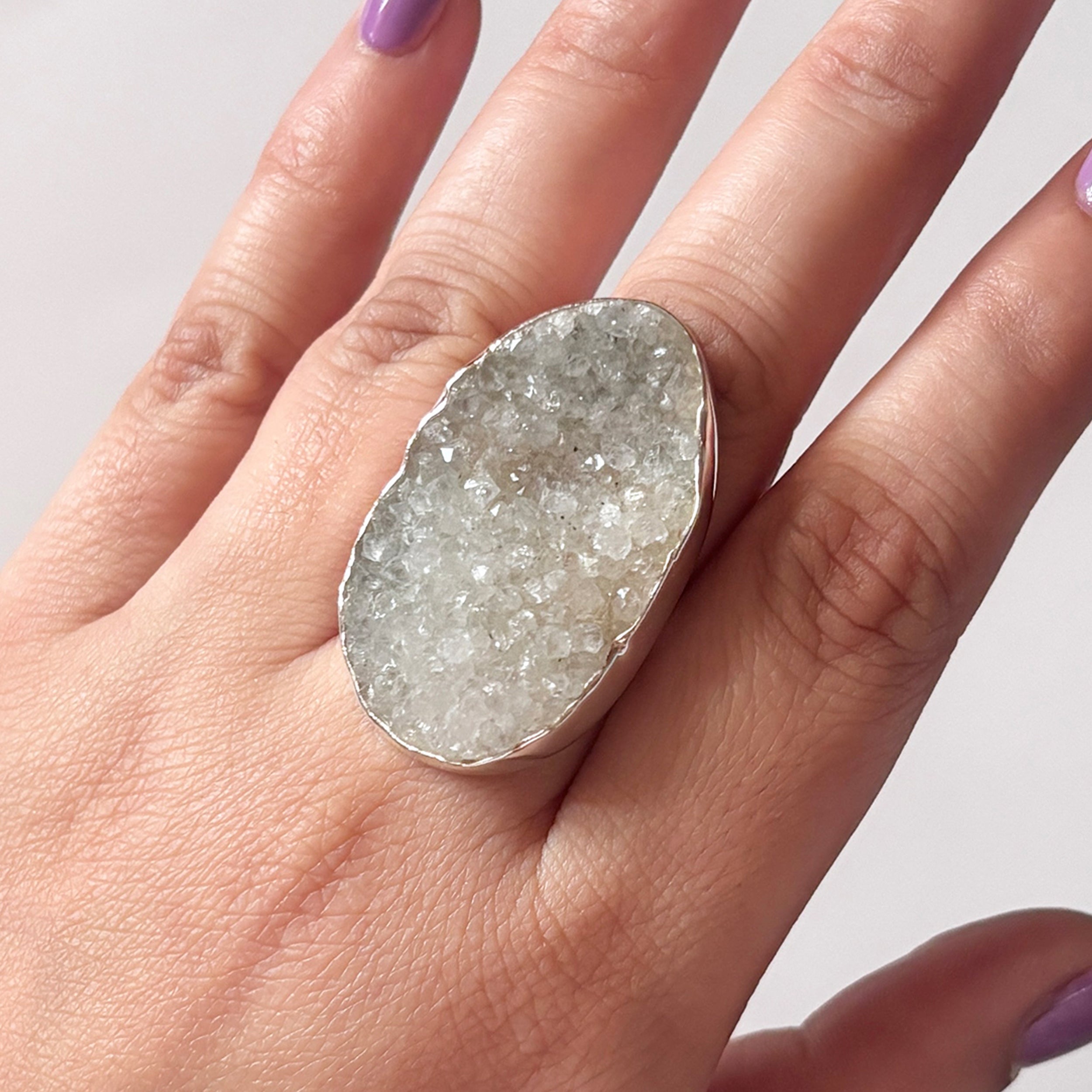 Natural Druzy Ring-(DRZ-2-22)