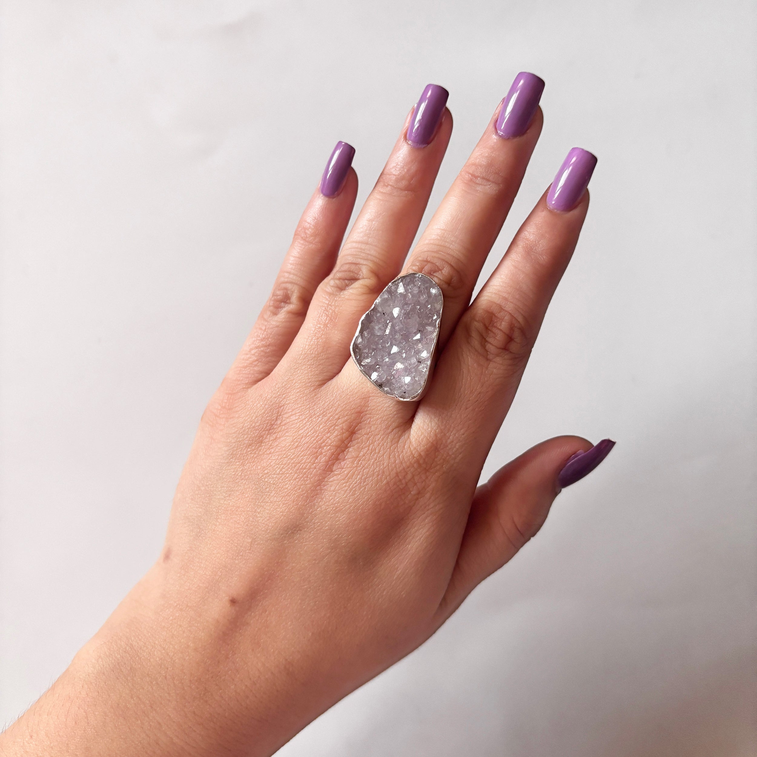 Natural Druzy Ring-(DRZ-2-23)