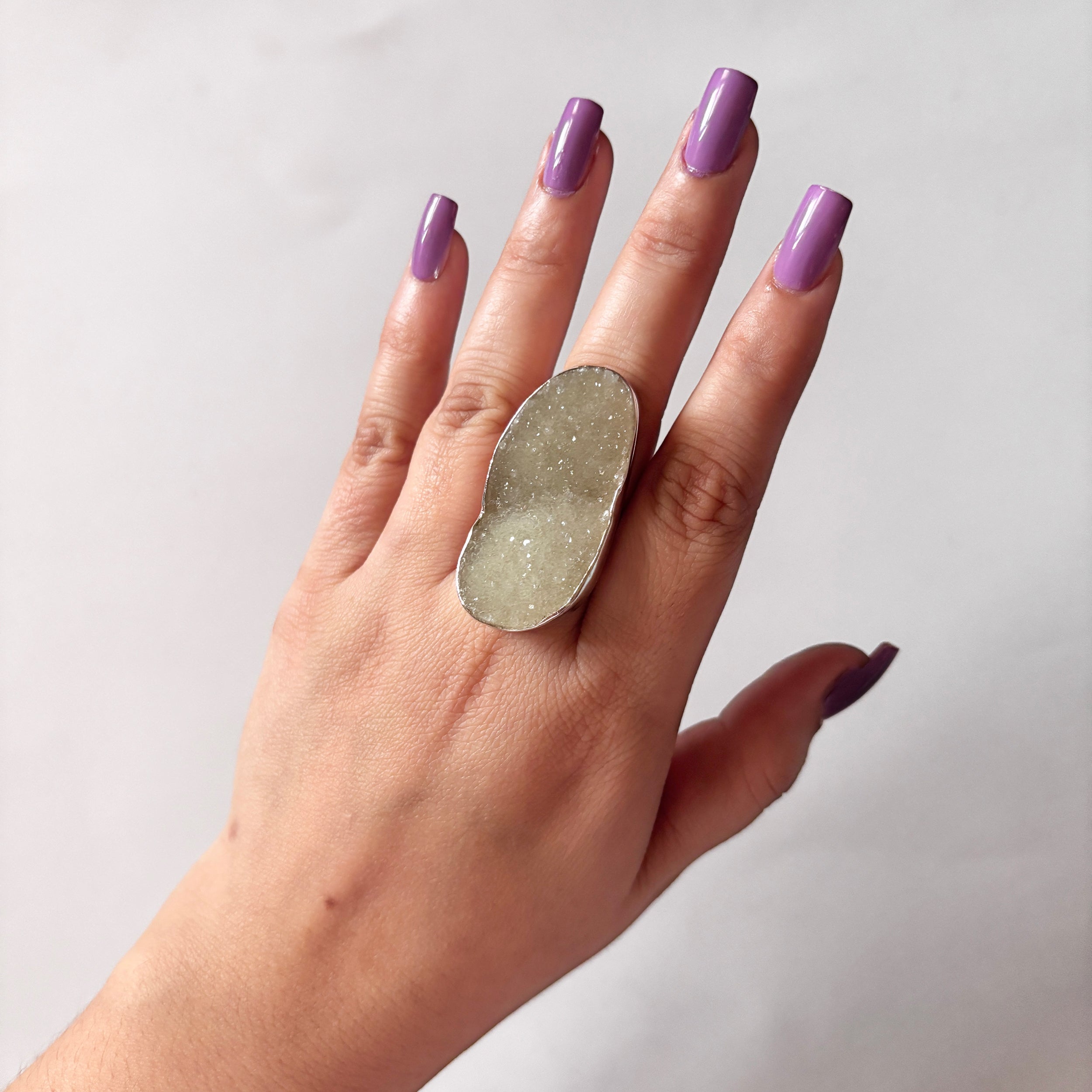 Natural Druzy Ring-(DRZ-2-26)