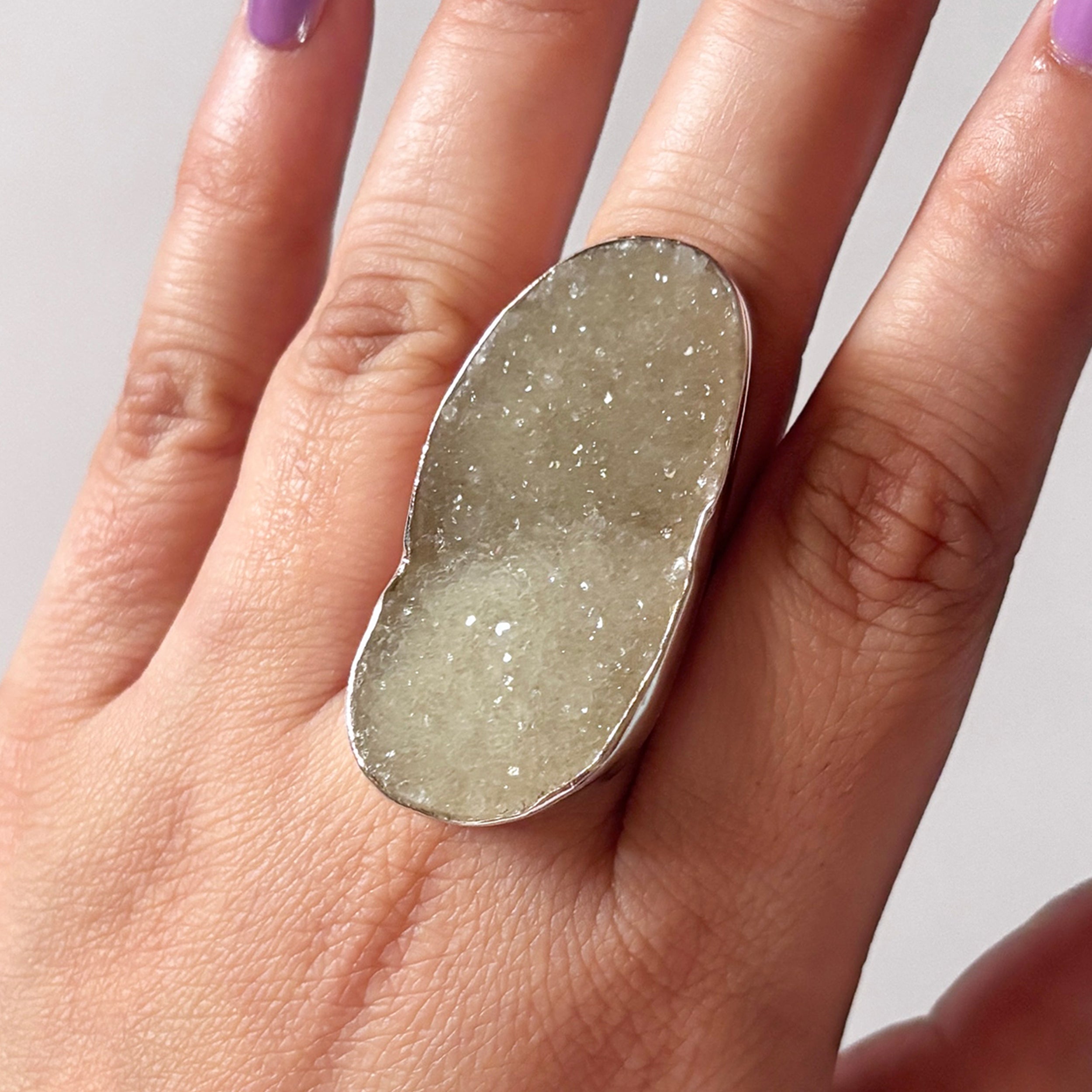 Natural Druzy Ring-(DRZ-2-26)