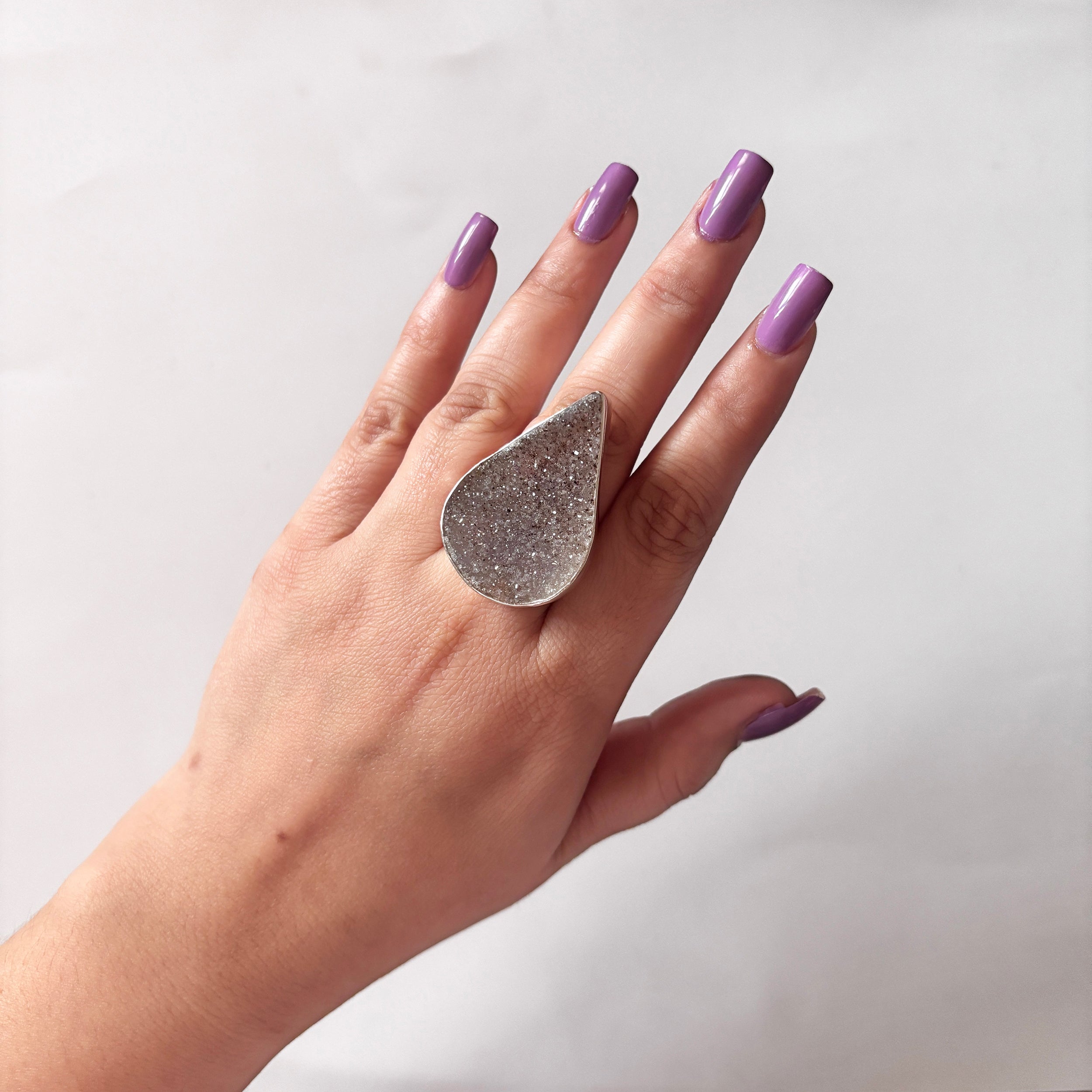 Natural Druzy Ring-(DRZ-2-29)
