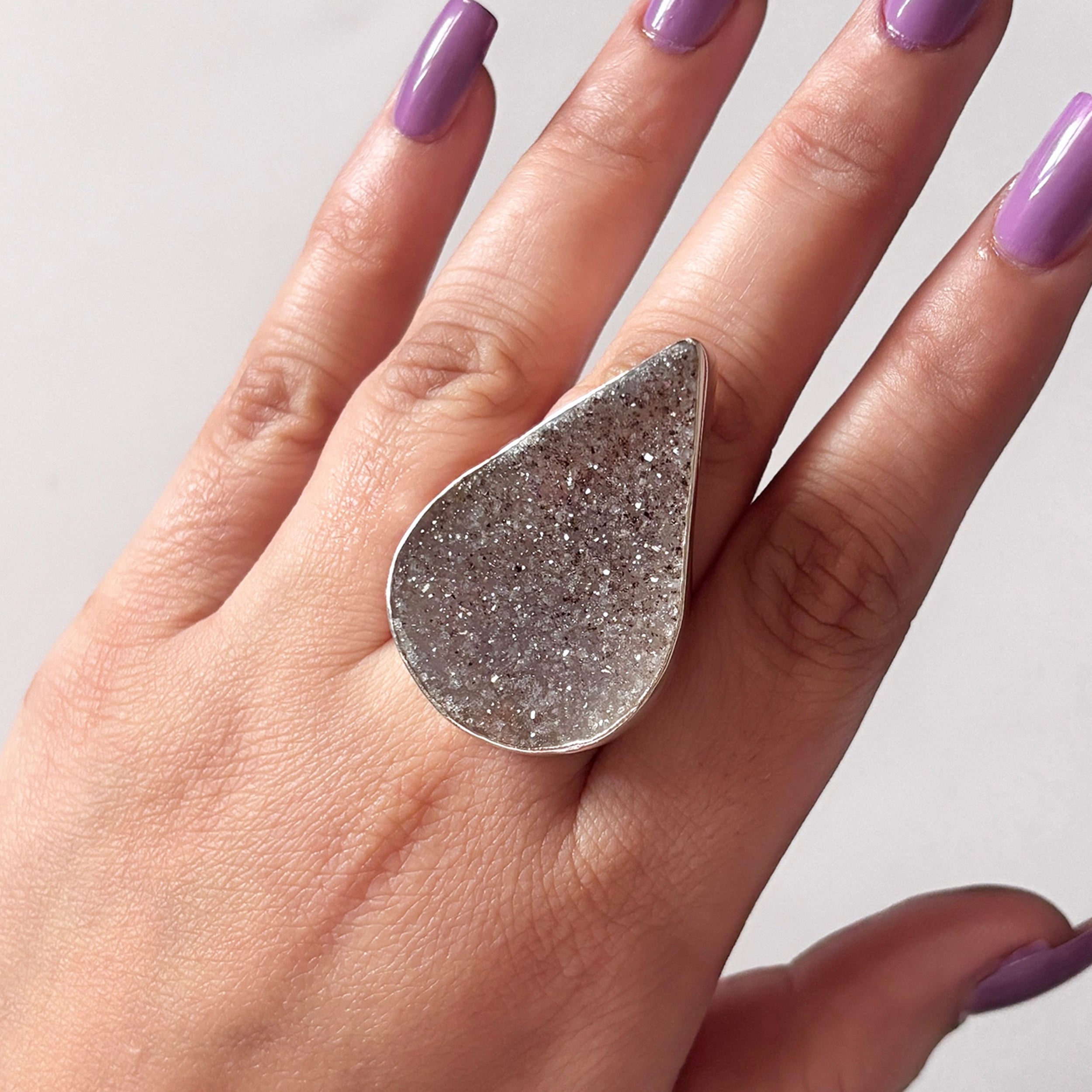 Natural Druzy Ring-(DRZ-2-29)