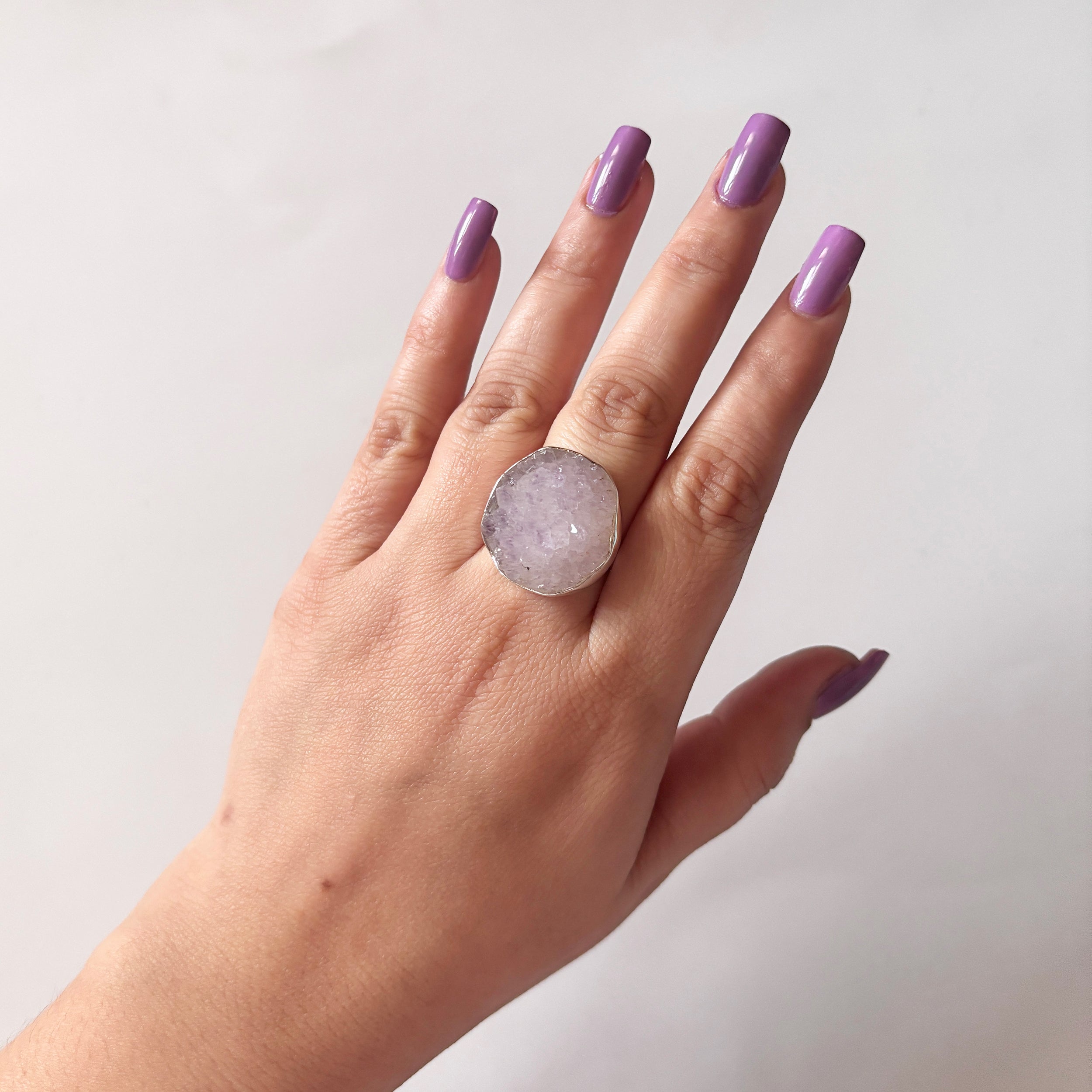 Natural Druzy Ring-(DRZ-2-3)