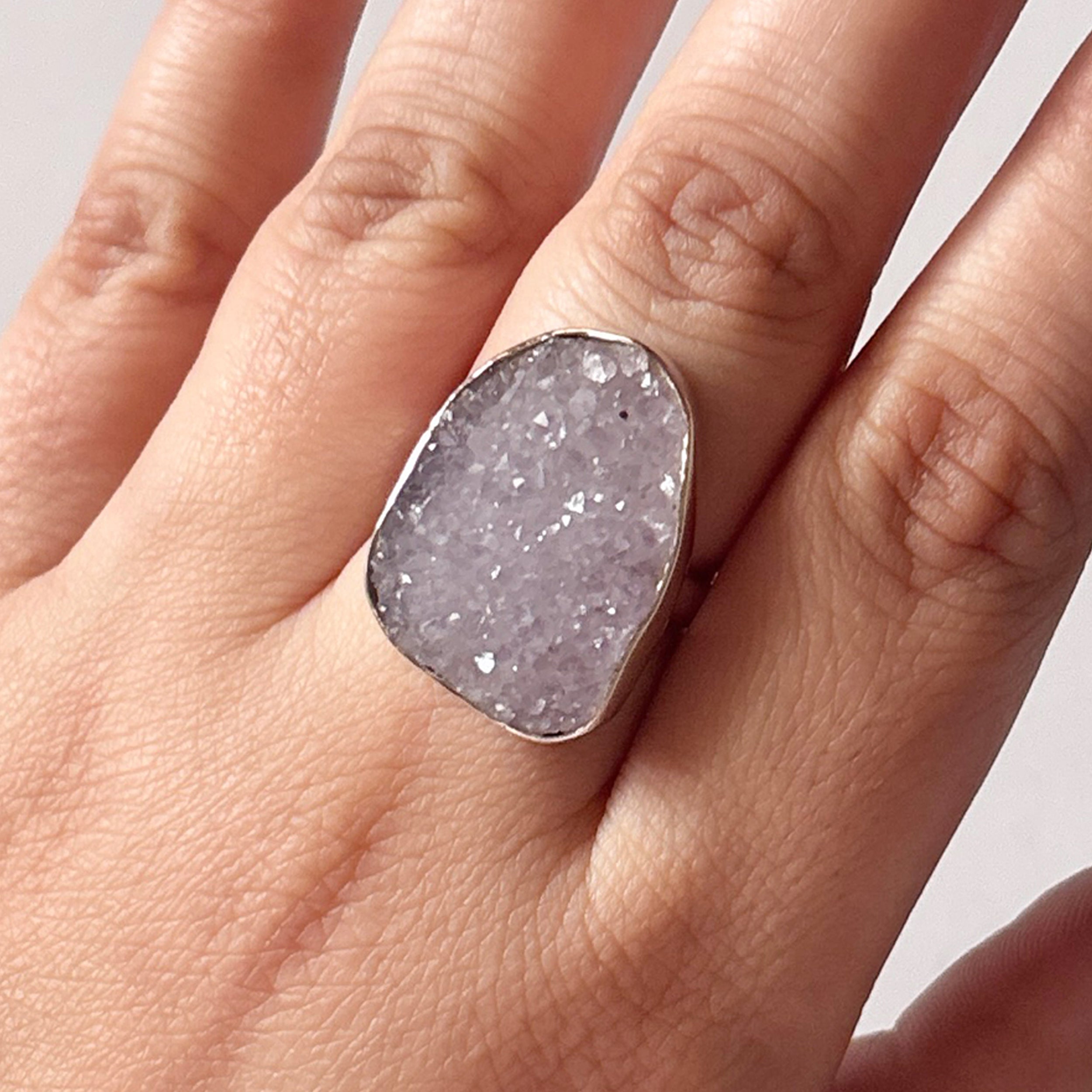 Natural Druzy Ring-(DRZ-2-30)