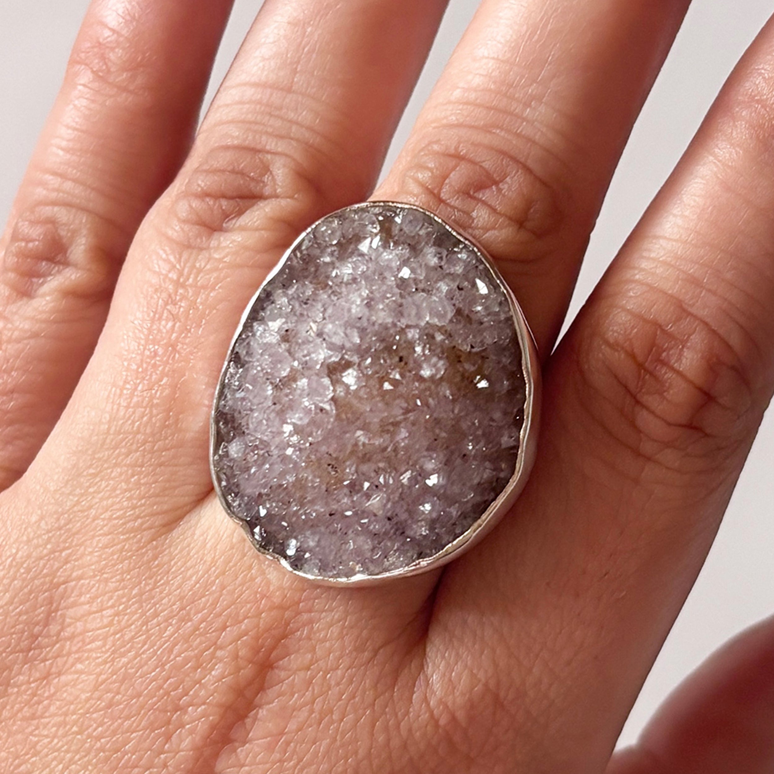 Natural Druzy Ring-(DRZ-2-31)