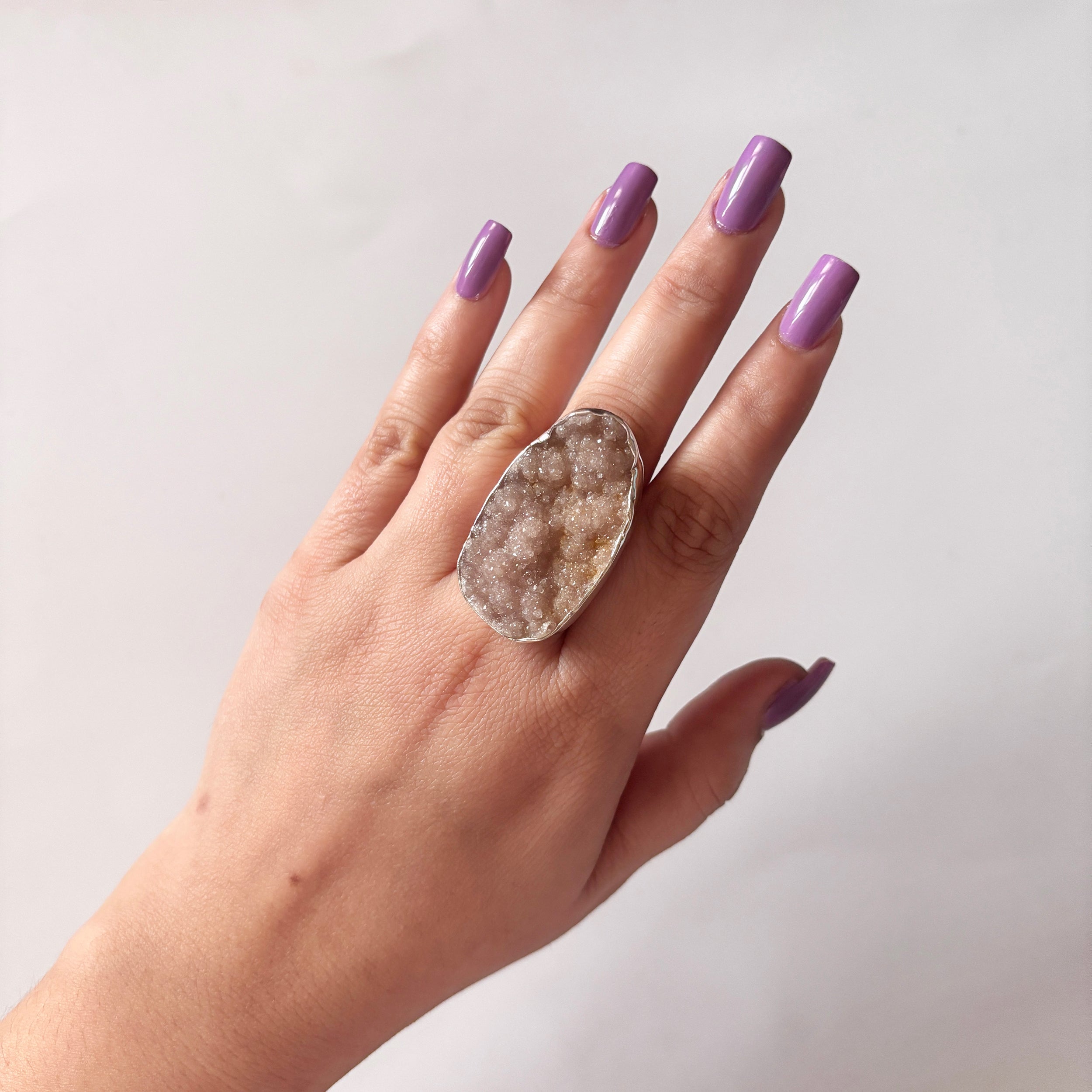 Natural Druzy Ring-(DRZ-2-33)