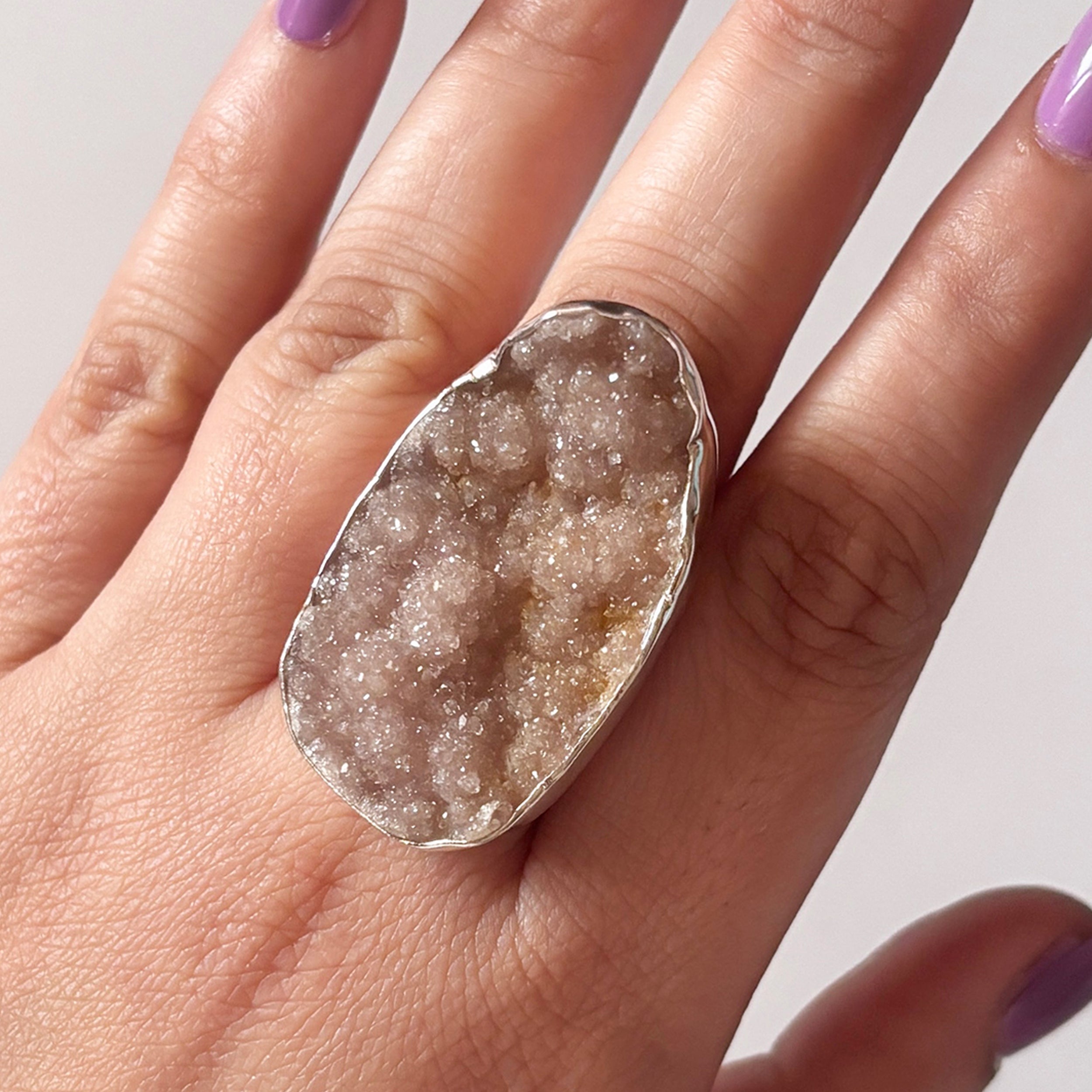 Natural Druzy Ring-(DRZ-2-33)