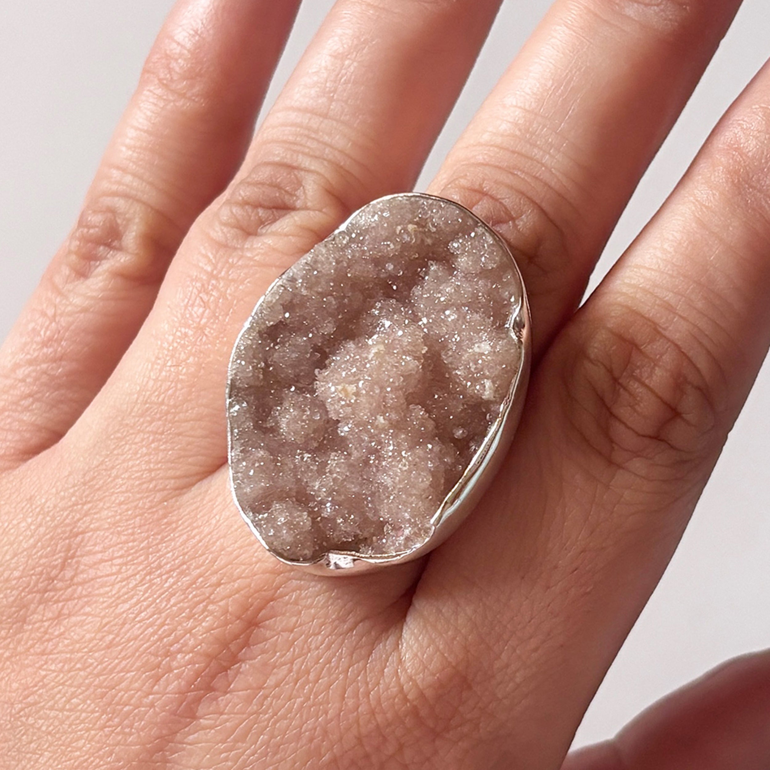 Natural Druzy Ring-(DRZ-2-35)