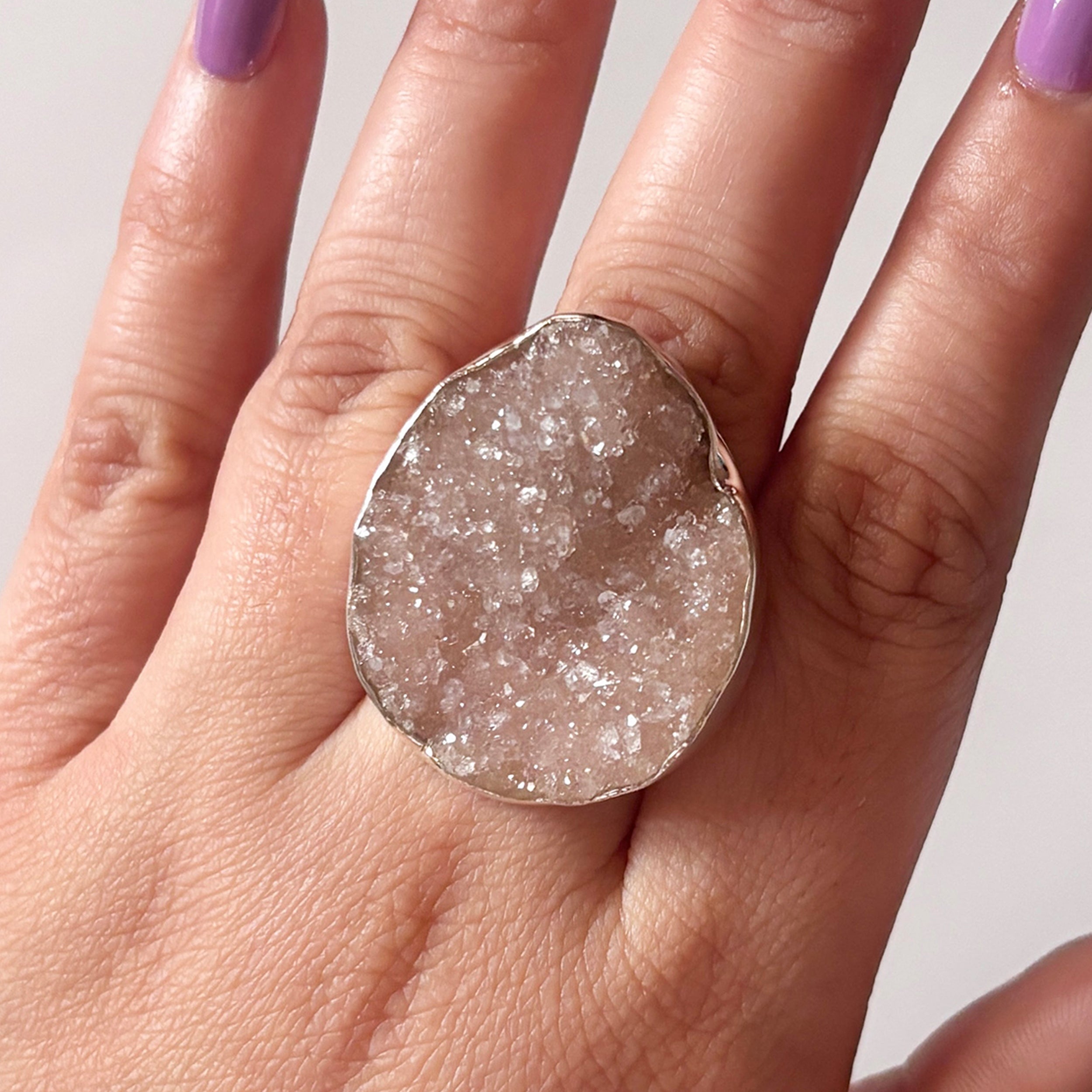 Natural Druzy Ring-(DRZ-2-36)