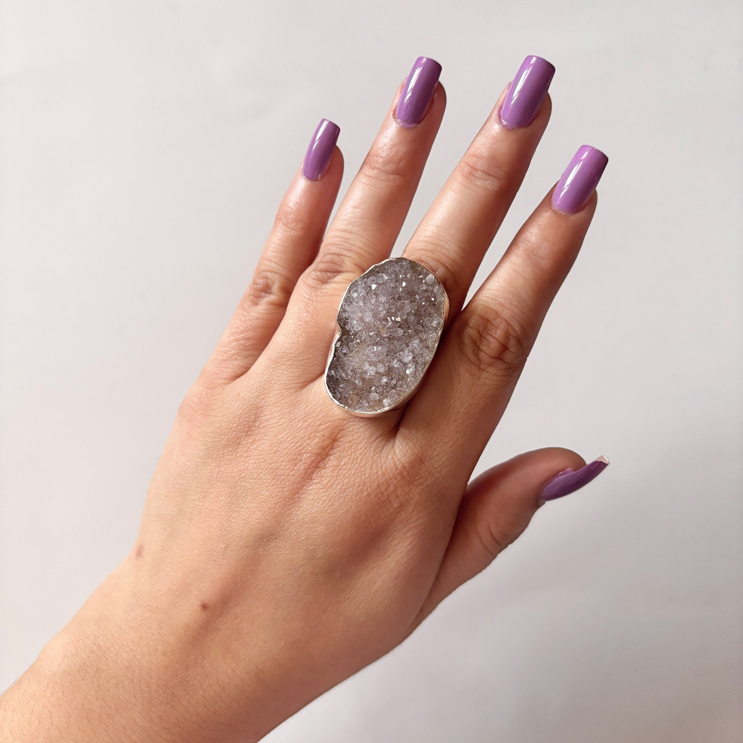 Natural Druzy Ring-(DRZ-2-37)