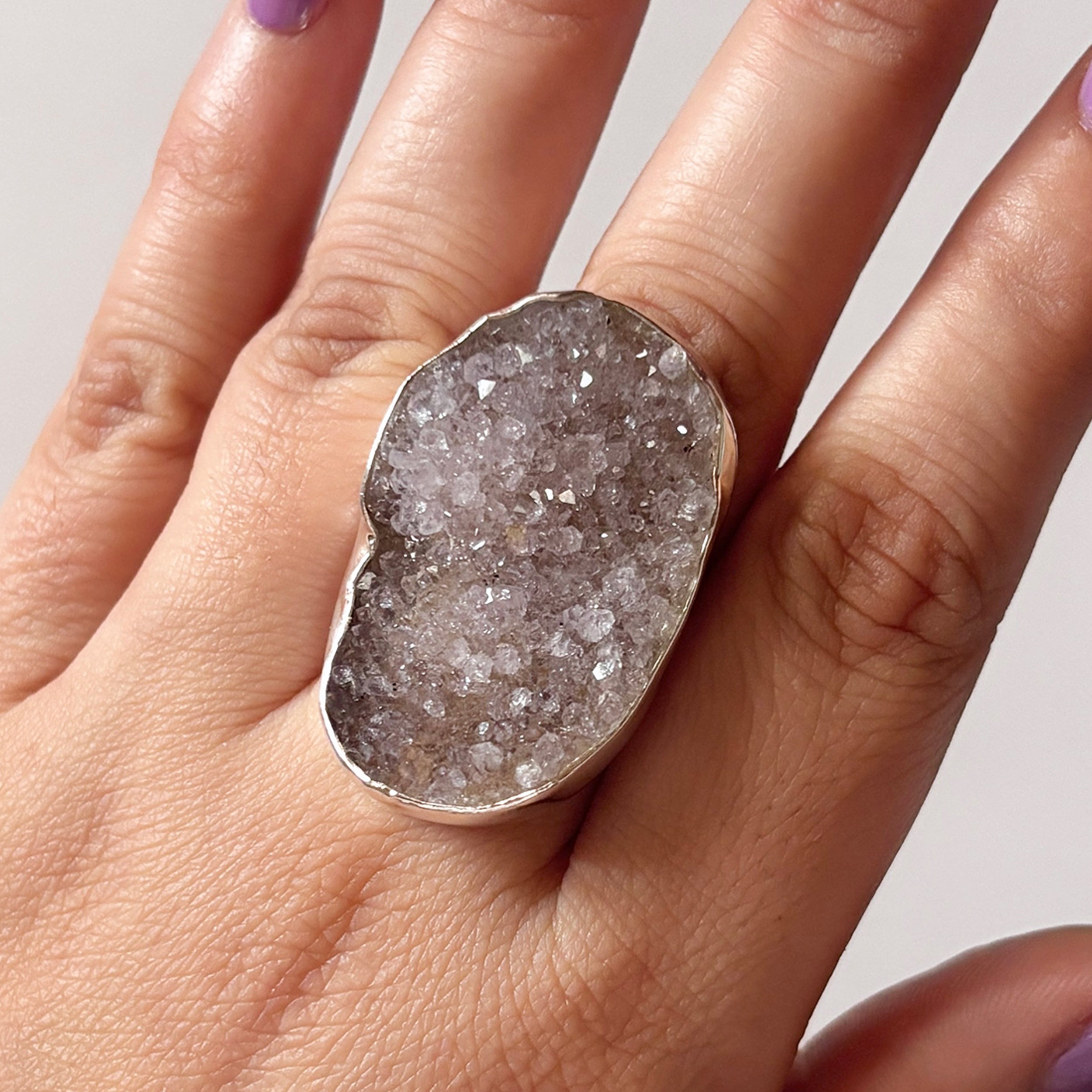 Natural Druzy Ring-(DRZ-2-37)