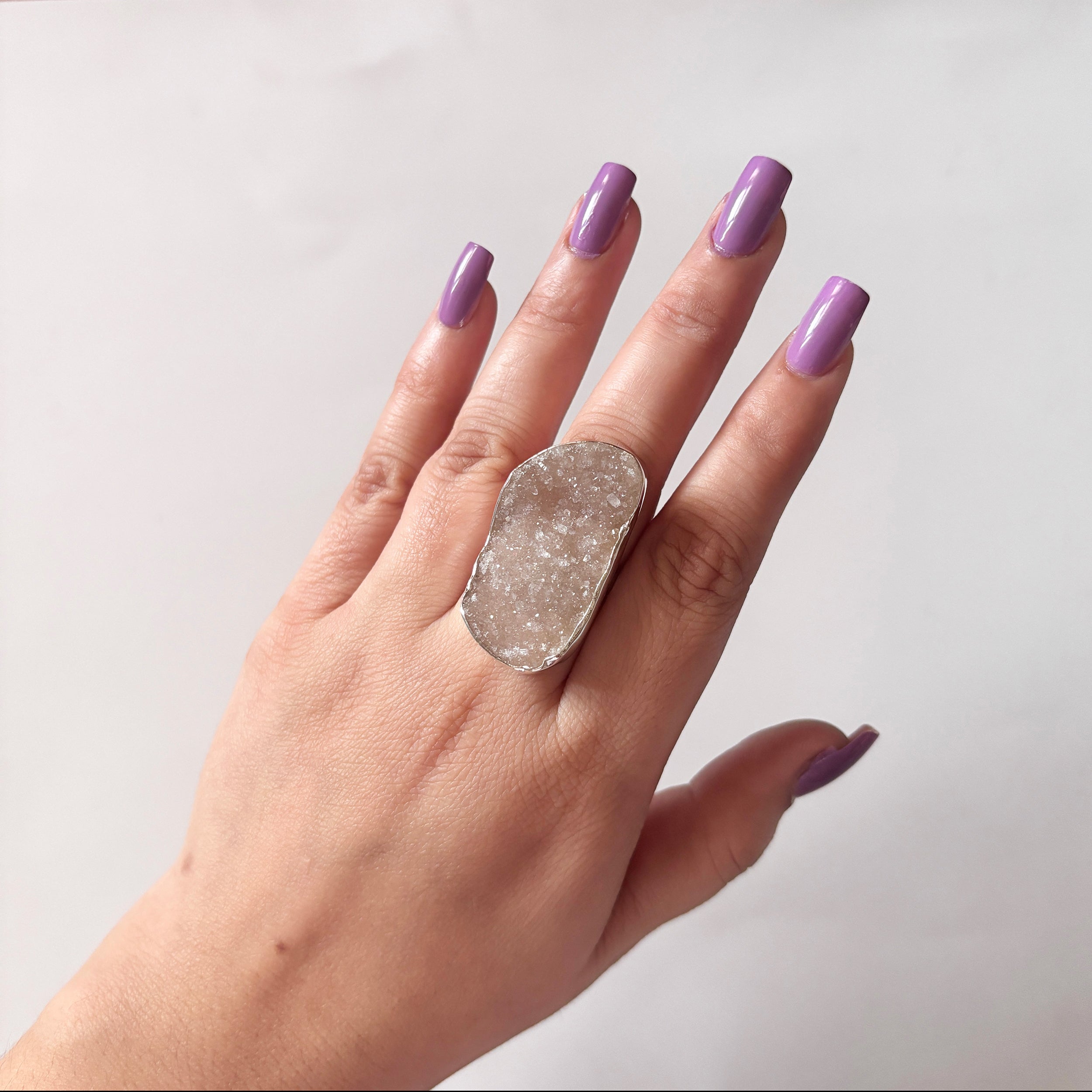 Natural Druzy Ring-(DRZ-2-4)