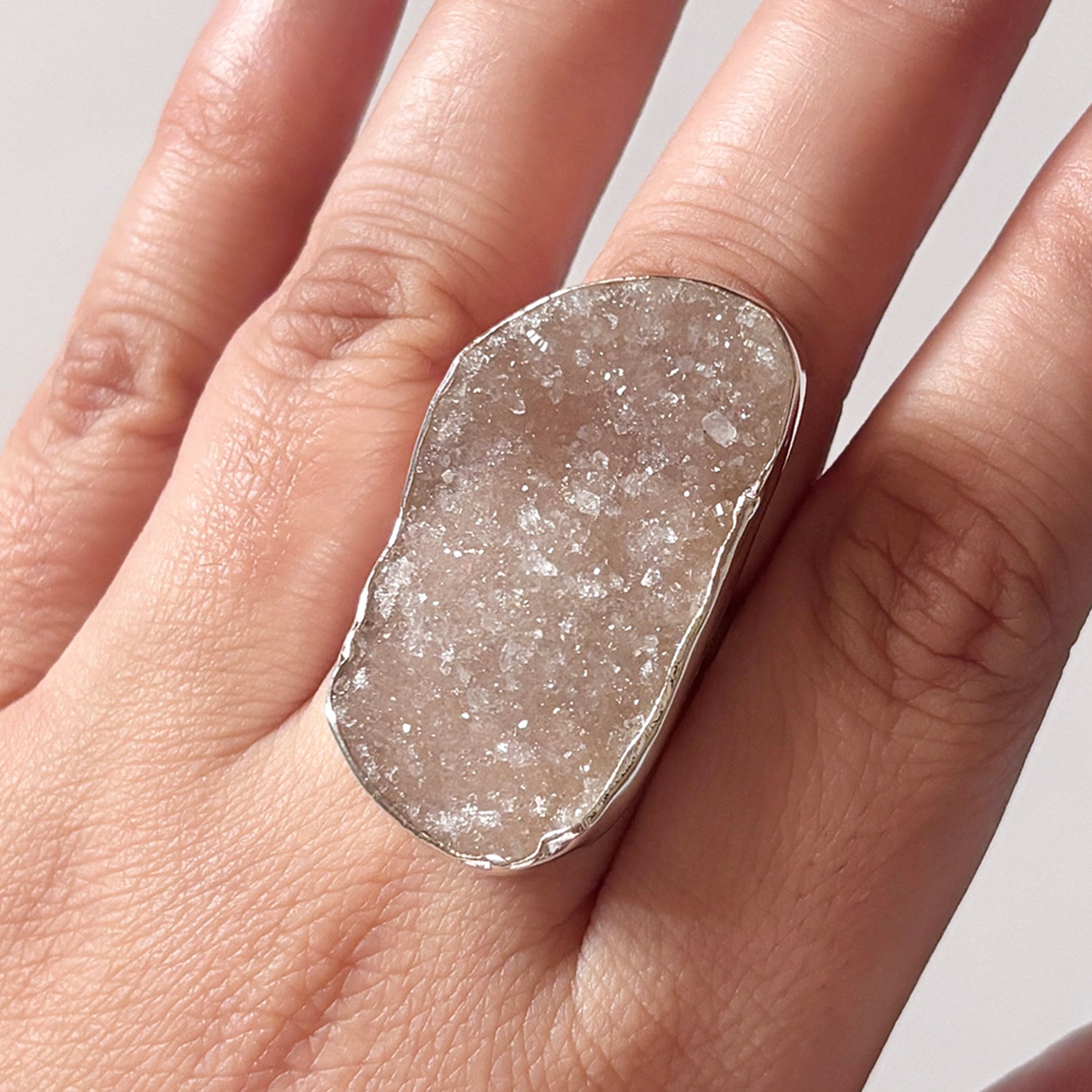 Natural Druzy Ring-(DRZ-2-4)