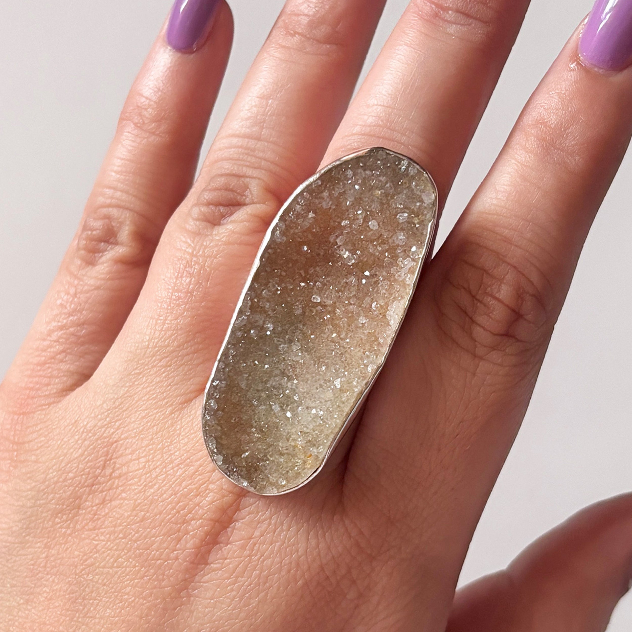 Natural Druzy Ring-(DRZ-2-7)
