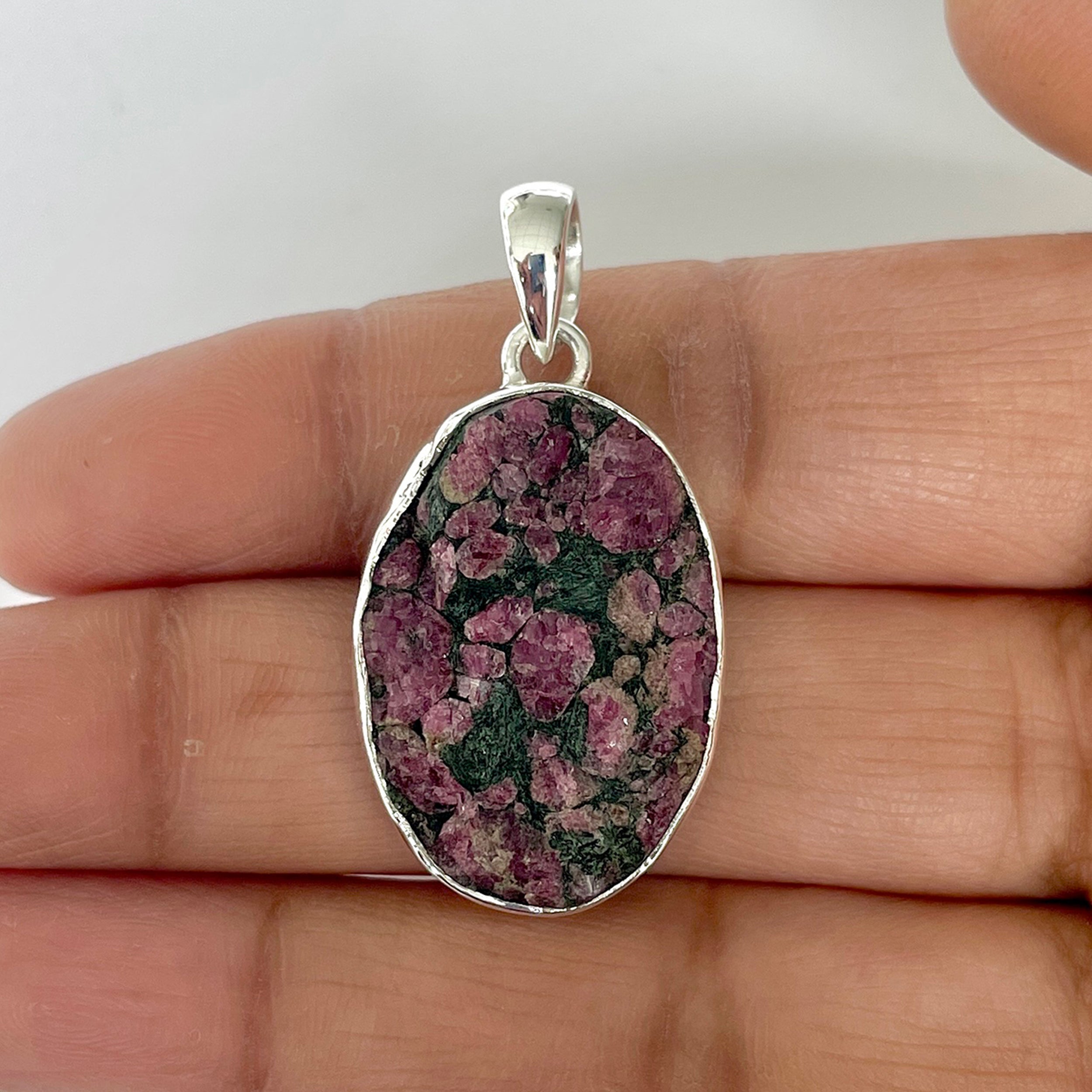 Eudialyte Rough Pendant-(EUD-1-13)