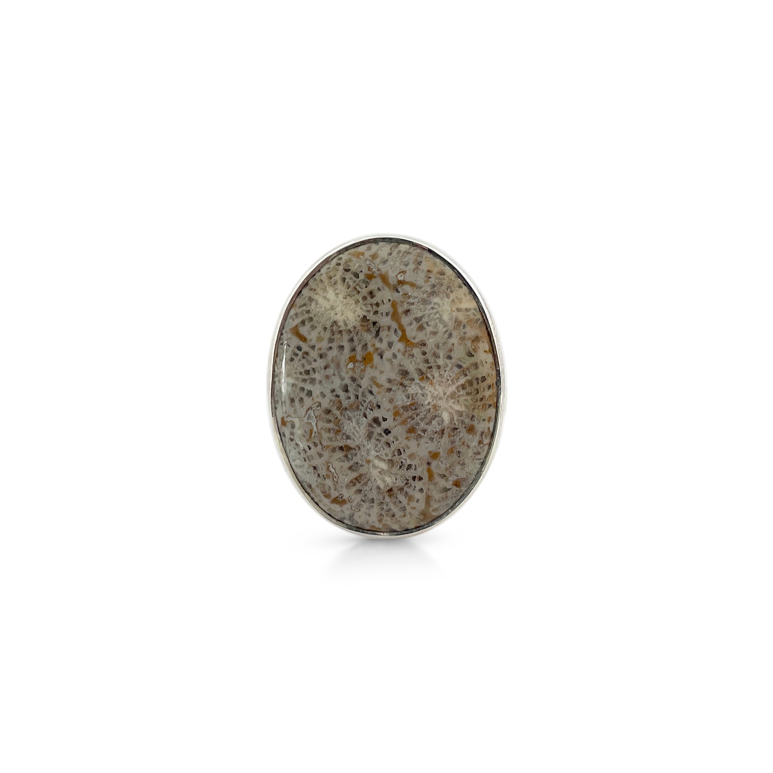 Fossilized Coral Ring-(FSC-2-13)