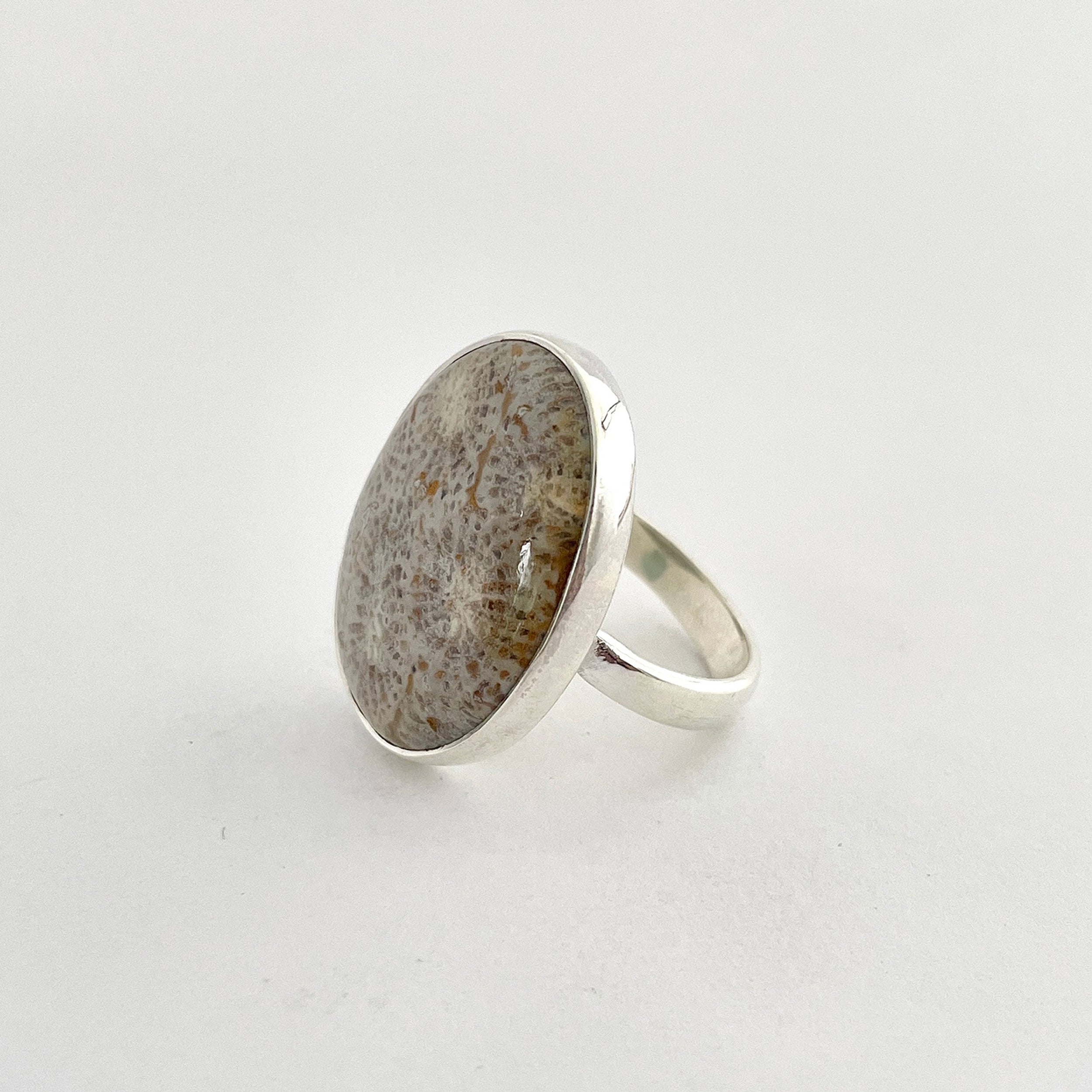 Fossilized Coral Ring-(FSC-2-13)