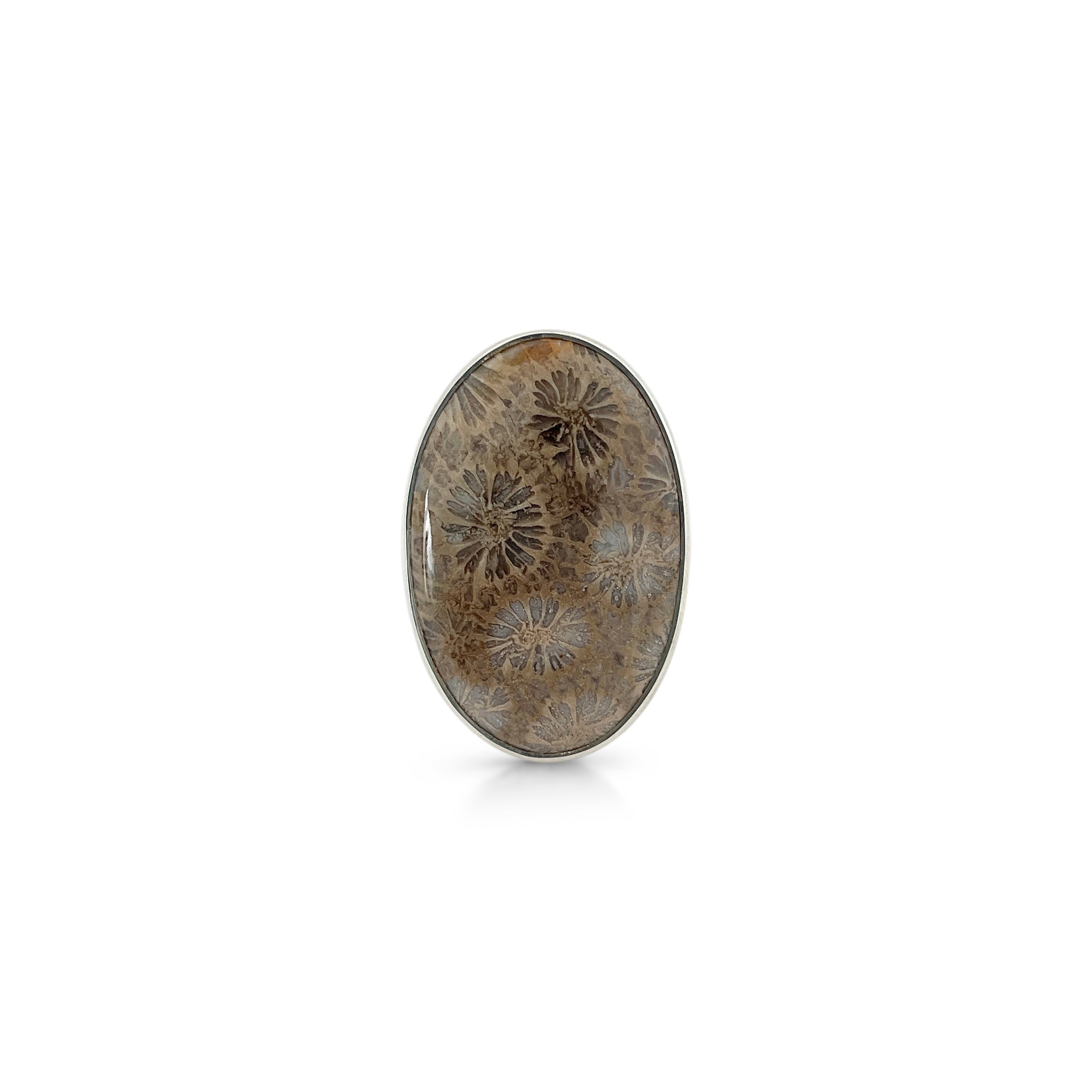 Fossilized Coral Ring-(FSC-2-14)