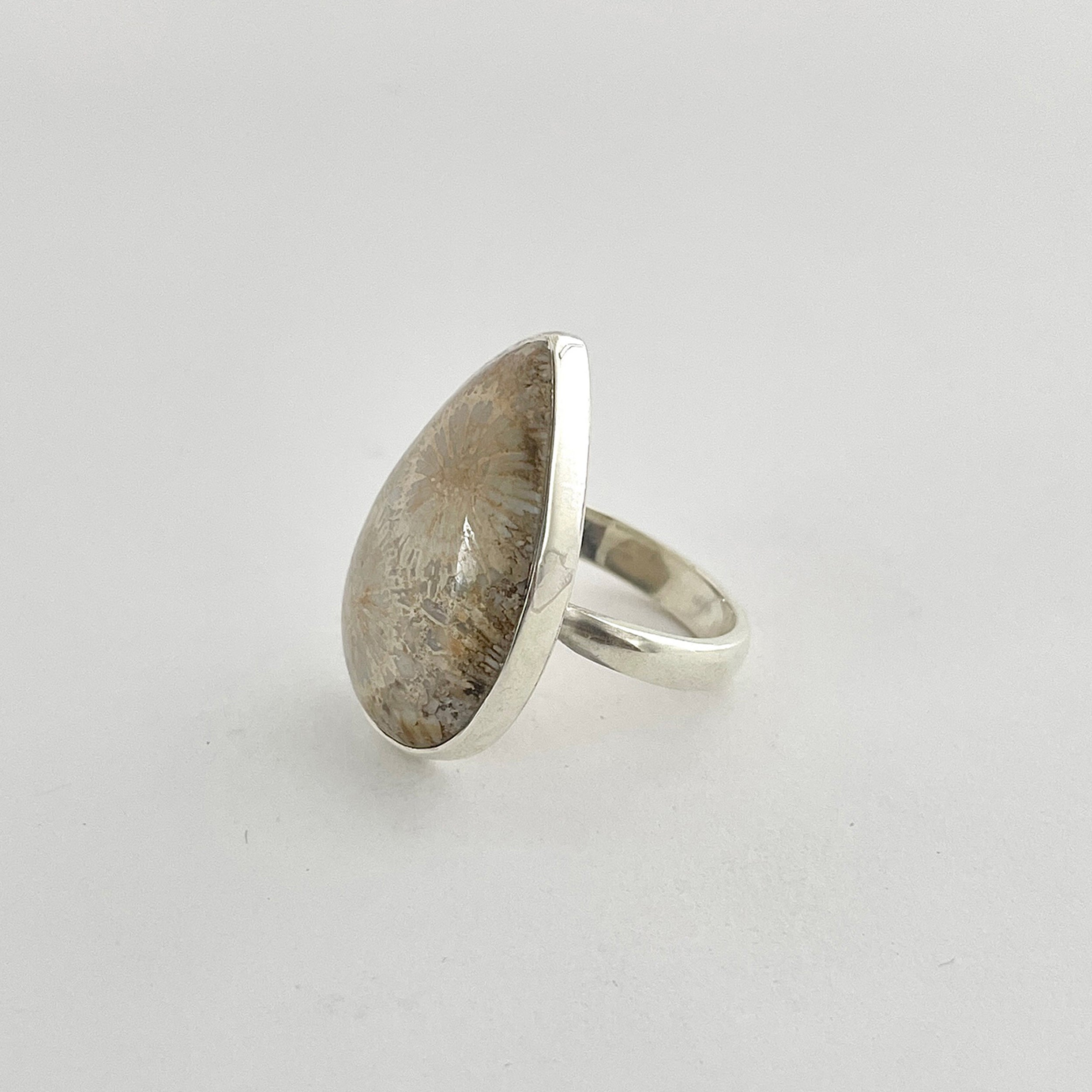 Fossilized Coral Ring-(FSC-2-15)